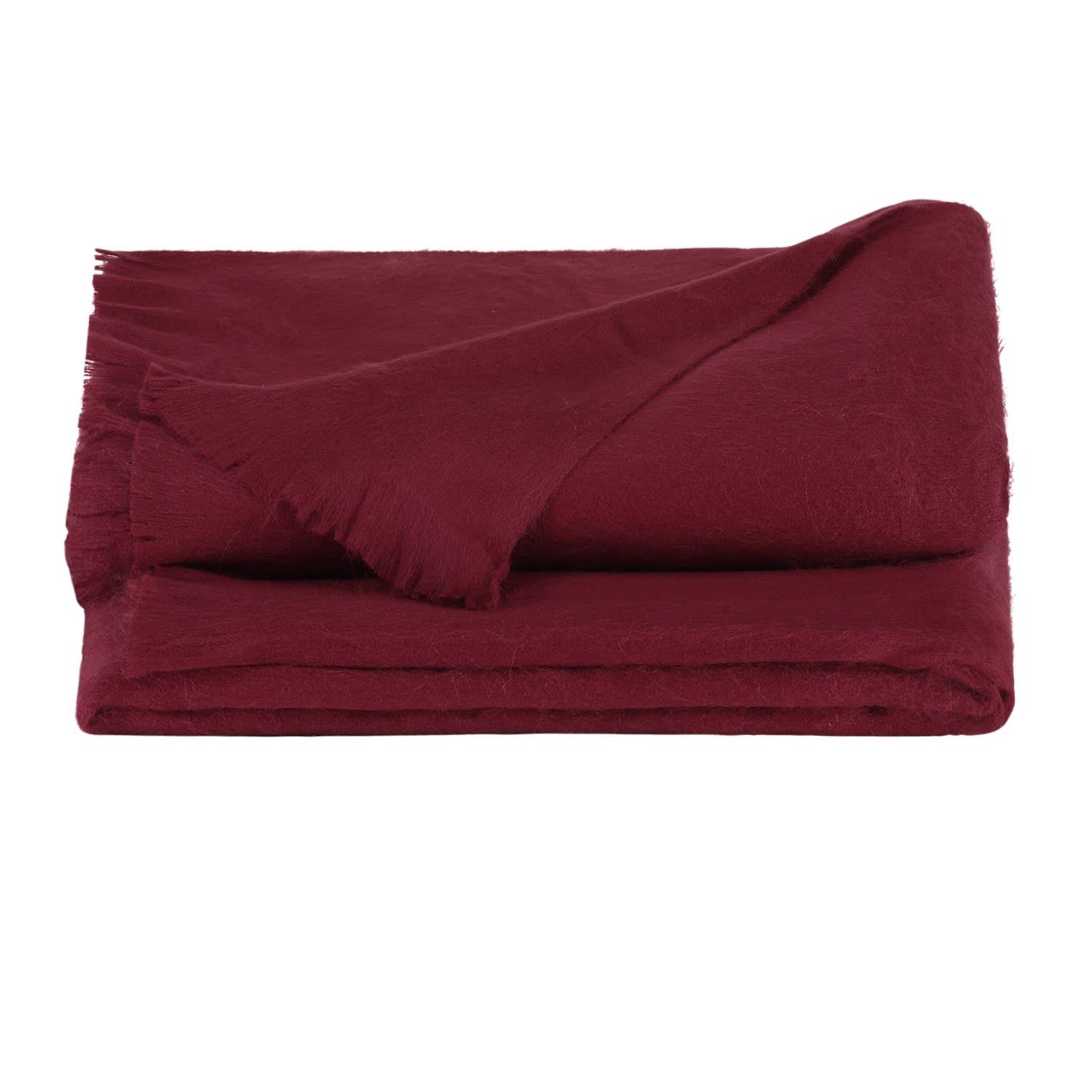 Alpaca Loca Plaid Bordeaux Red