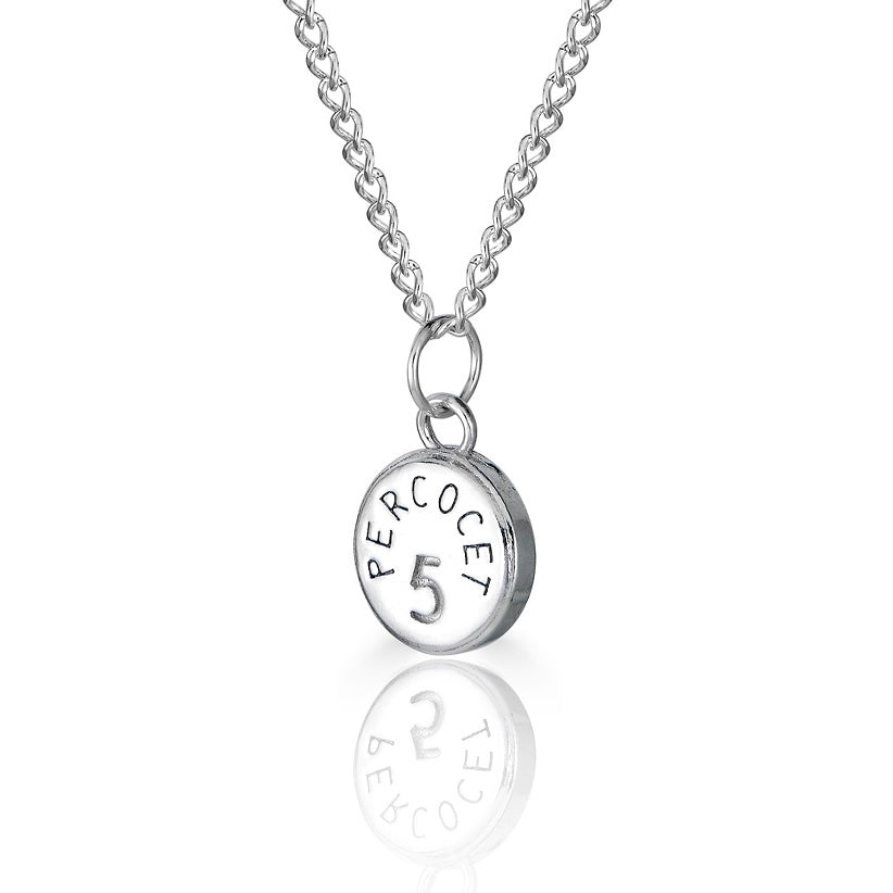 Cartography Women's Goodshit - Percocet Pill Necklace In Sterling Silver