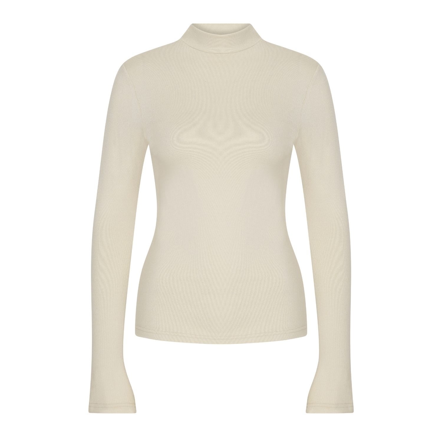 Nazli Ceren Jenn Ribbed Turtleneck In Beige In Beige