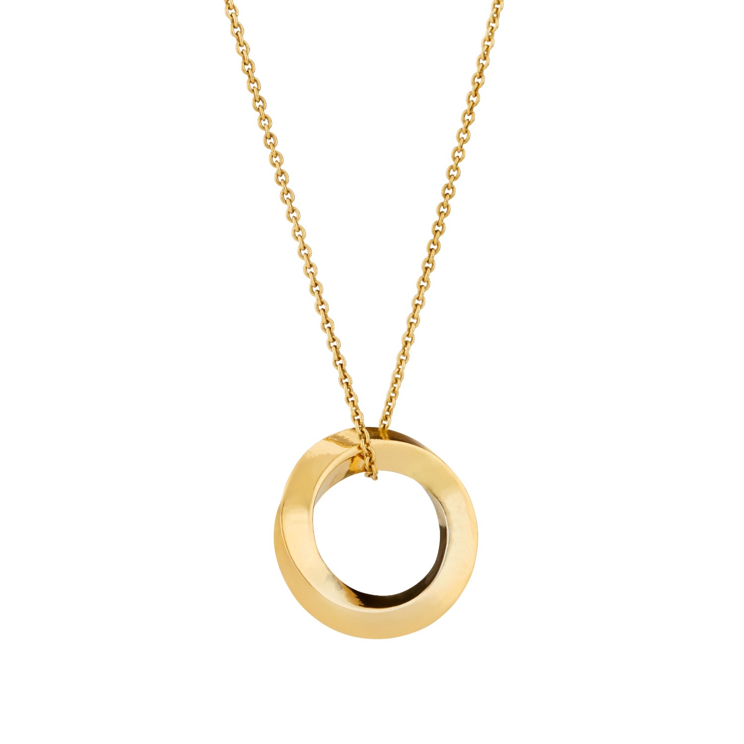 Women’s Gold Plated Forever Circle Mobius Necklace Posh Totty Designs