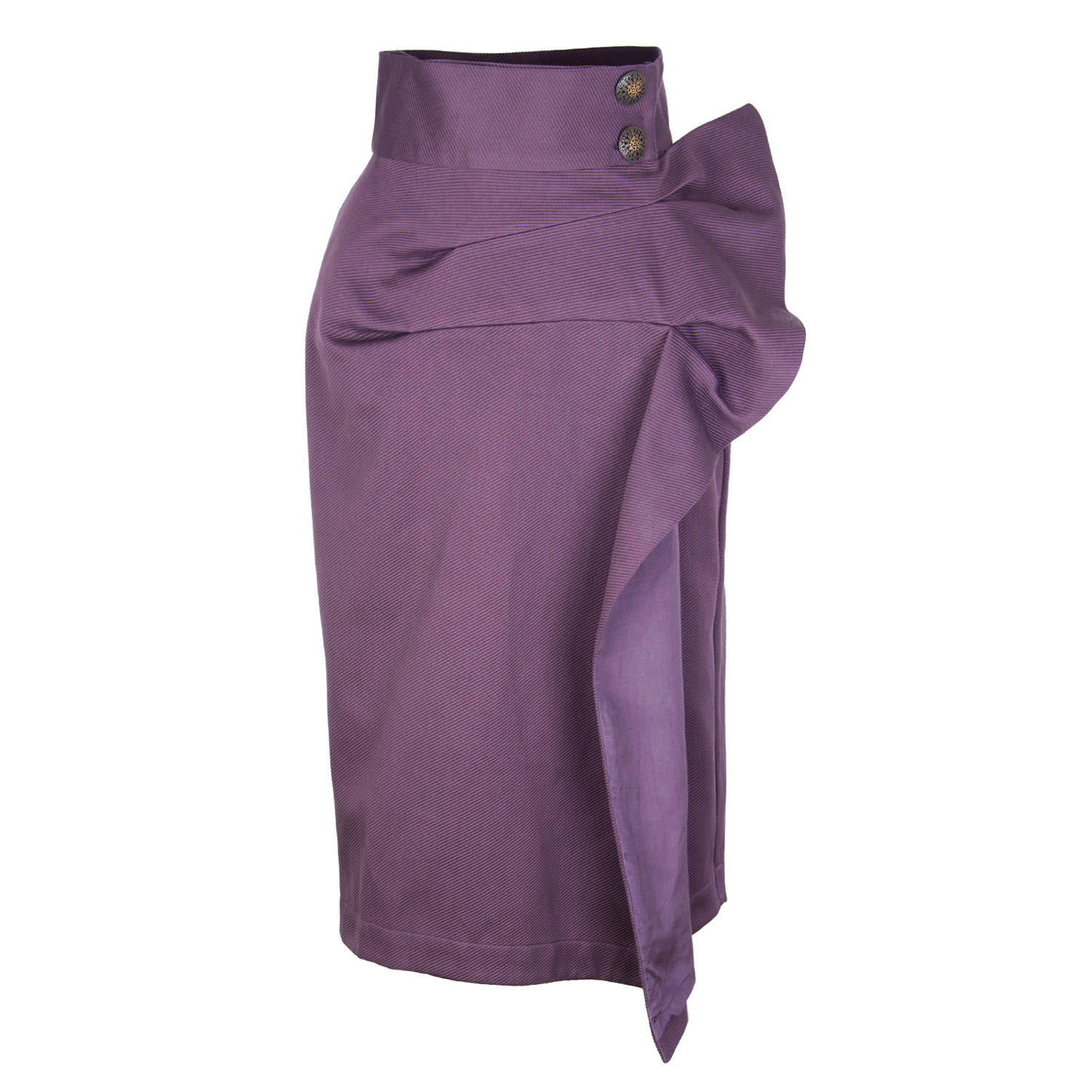 Rua & Rua Women's Pink / Purple High-waisted Asymmetrical Pencil Skirt In Violet In Pink/purple