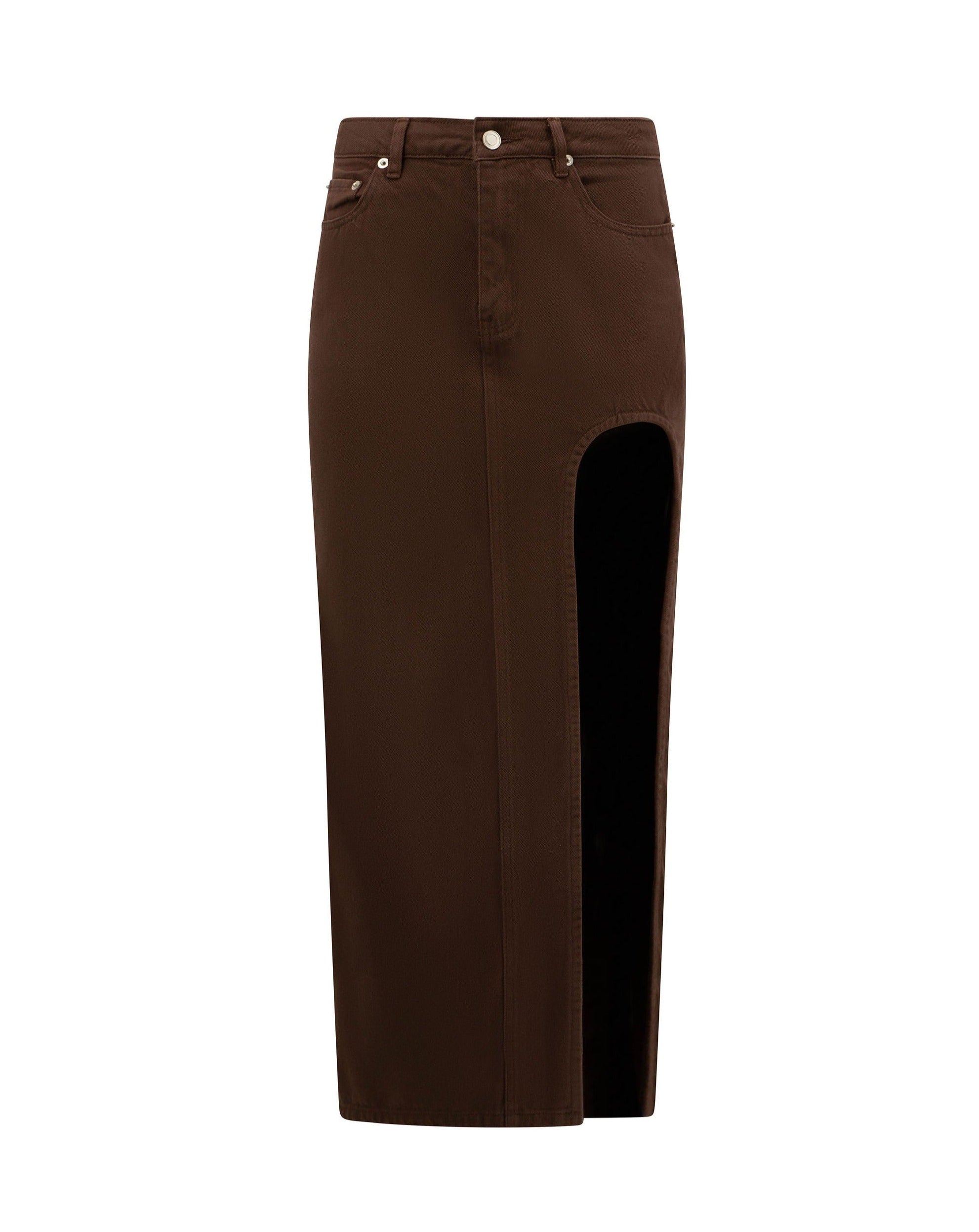 Cotton top split skirt
