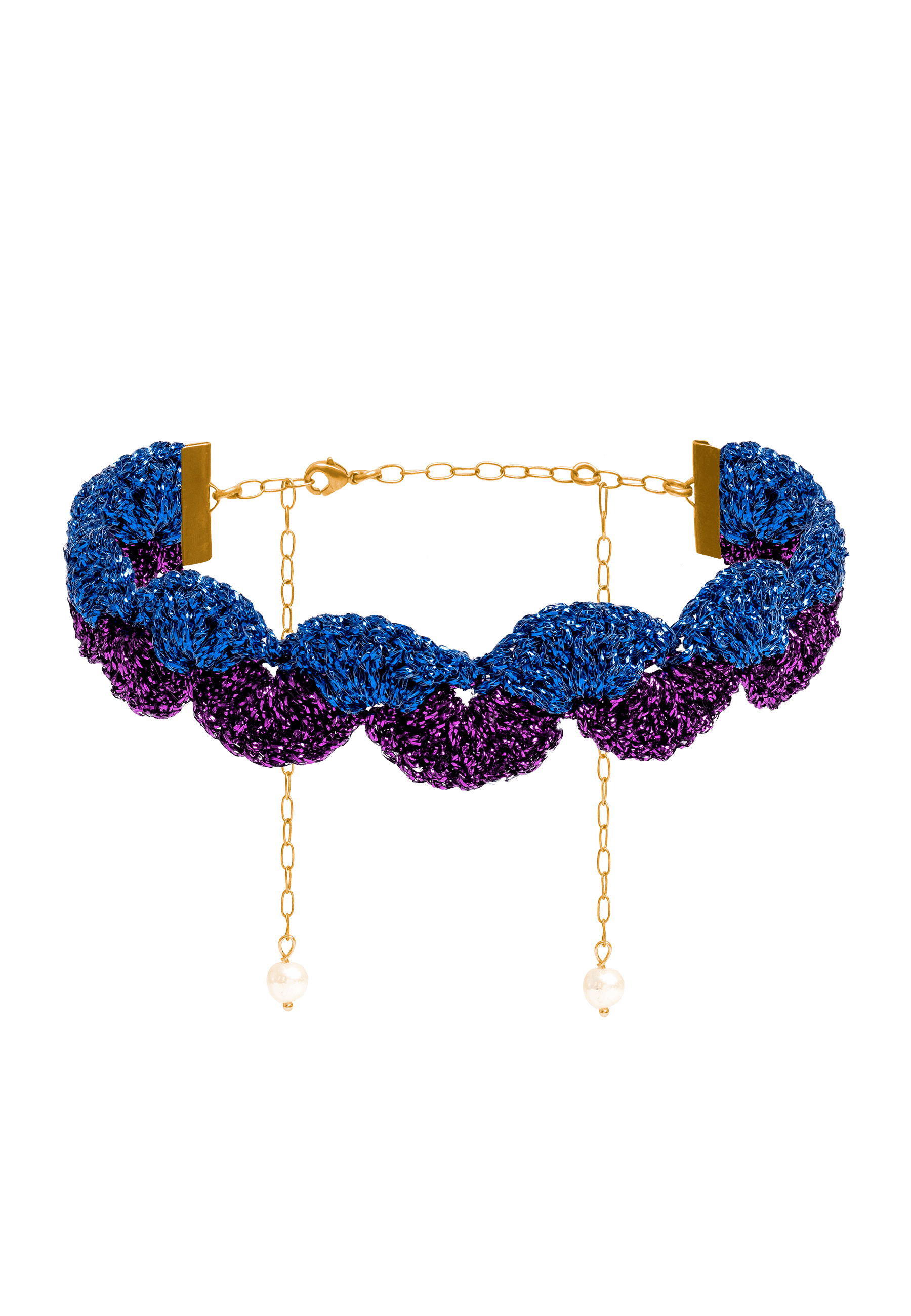 Lavani Jewels Women's Blue / Pink / Purple Purple And Blue Vibrant Deyá Choker