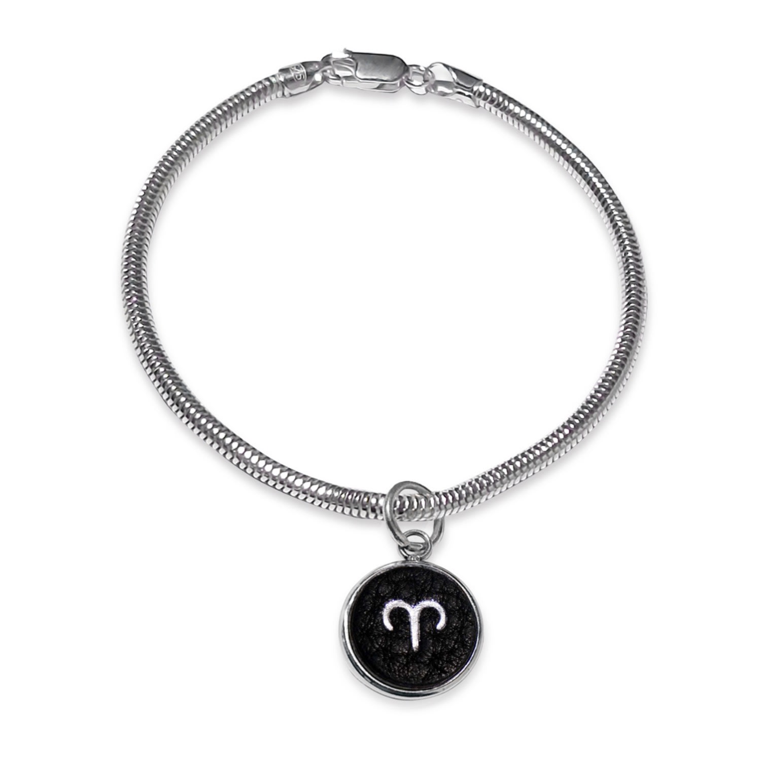 N'damus London Women's Aries Zodiac Astrolab Leather & Sterling Silver Bracelet In Silver