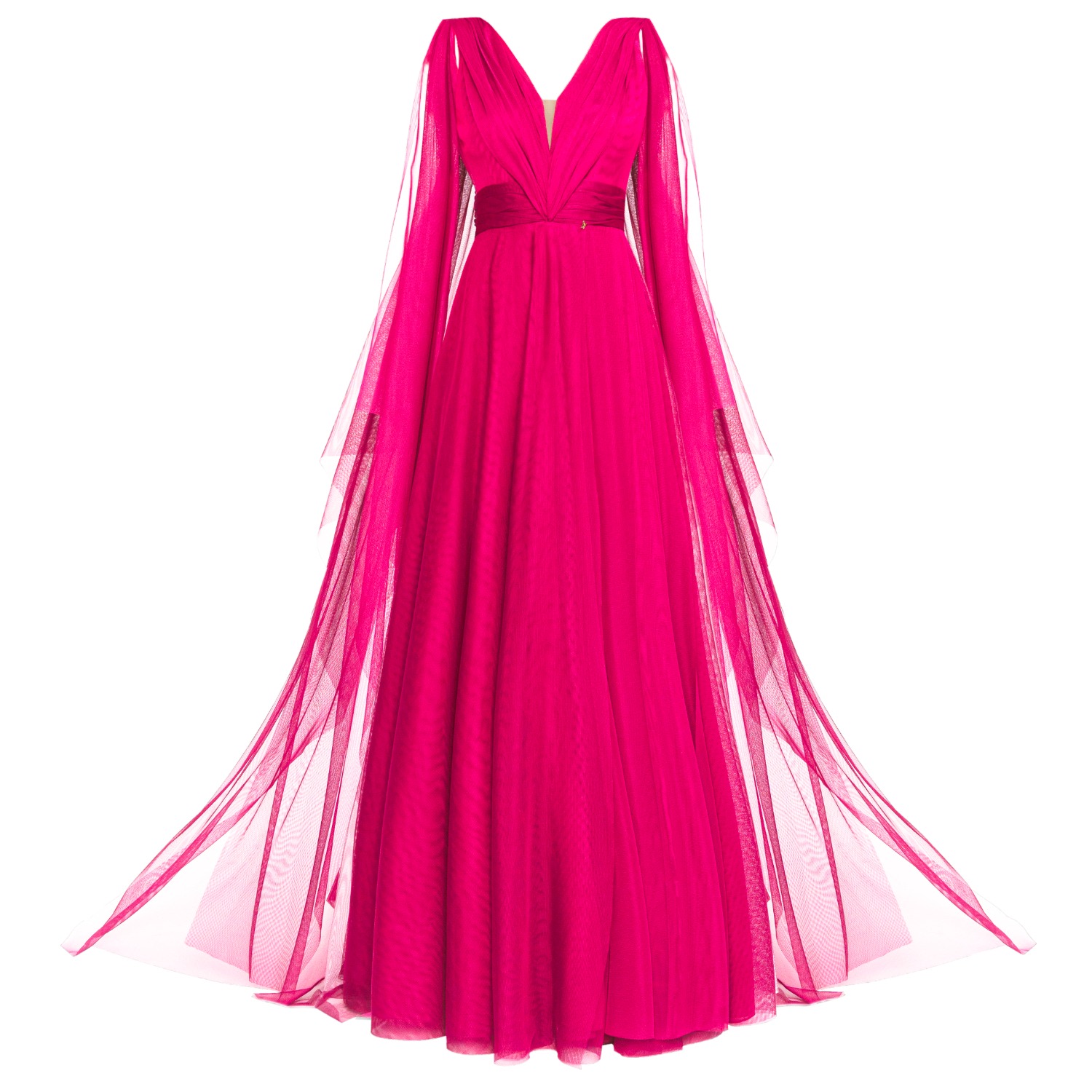 Women’s Pink / Purple Tulle Evening Gown Hot Pink Xxs Angelika Jozefczyk