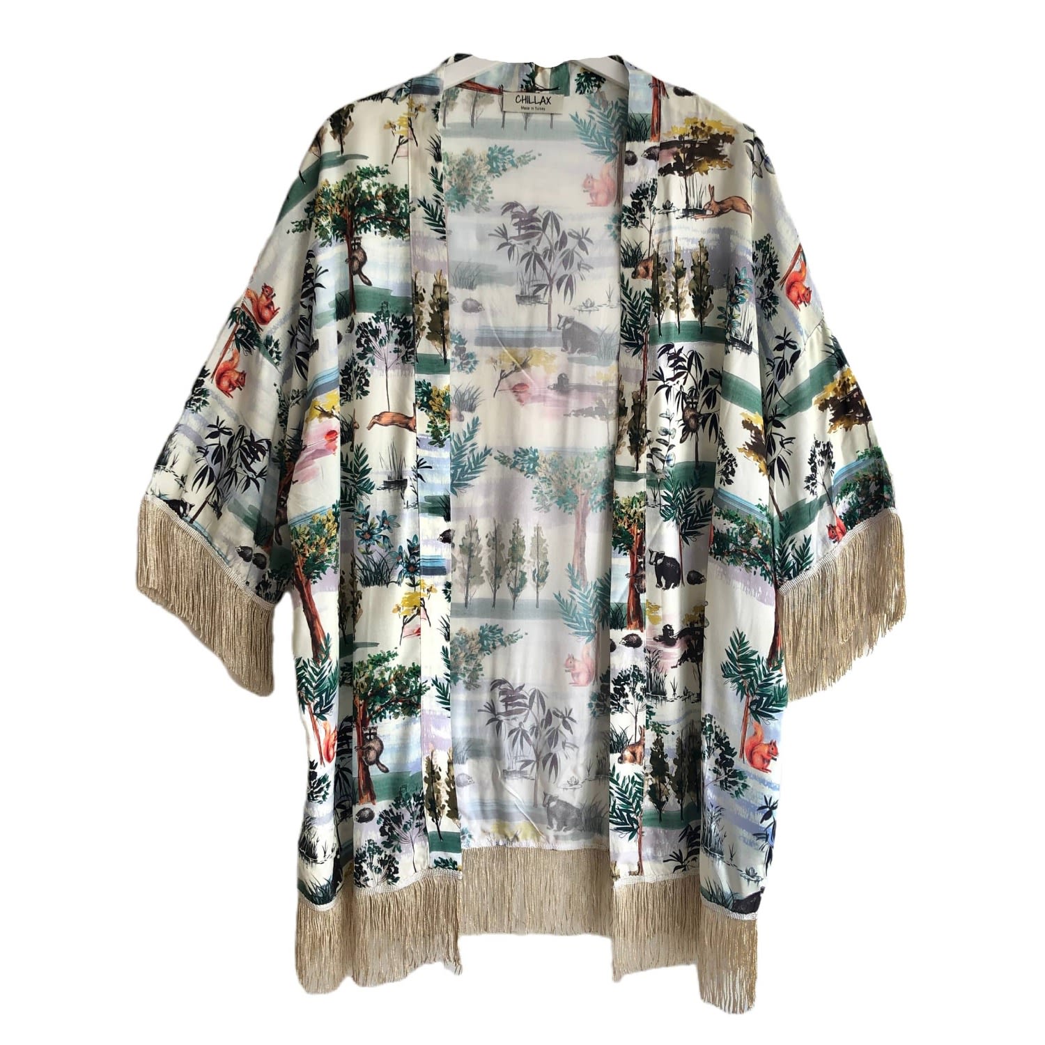 Chillax Women's Australia Fringe Kimono