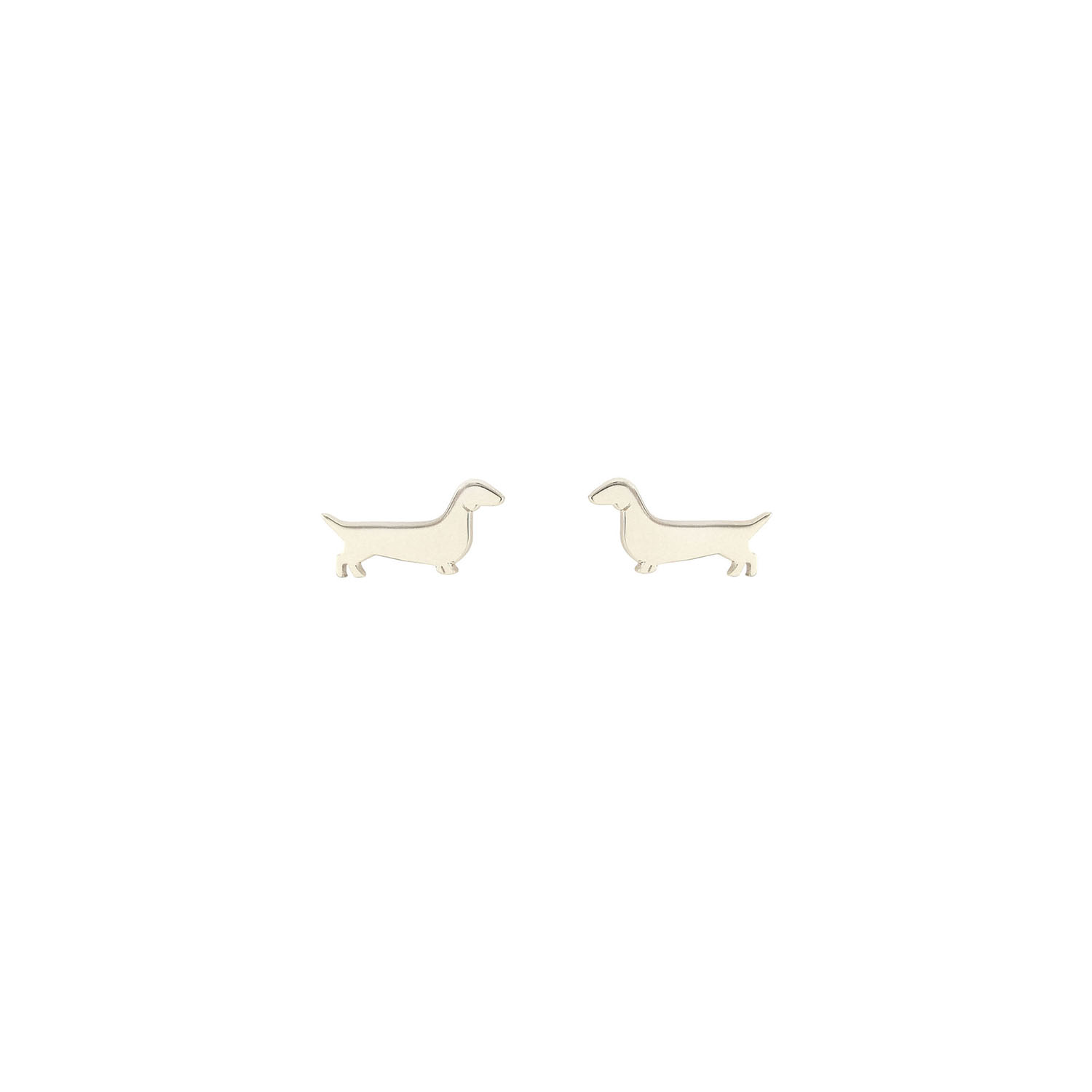 Kris Nations Women's Weiner Dog Stud Earrings - Sterling Silver In Silver