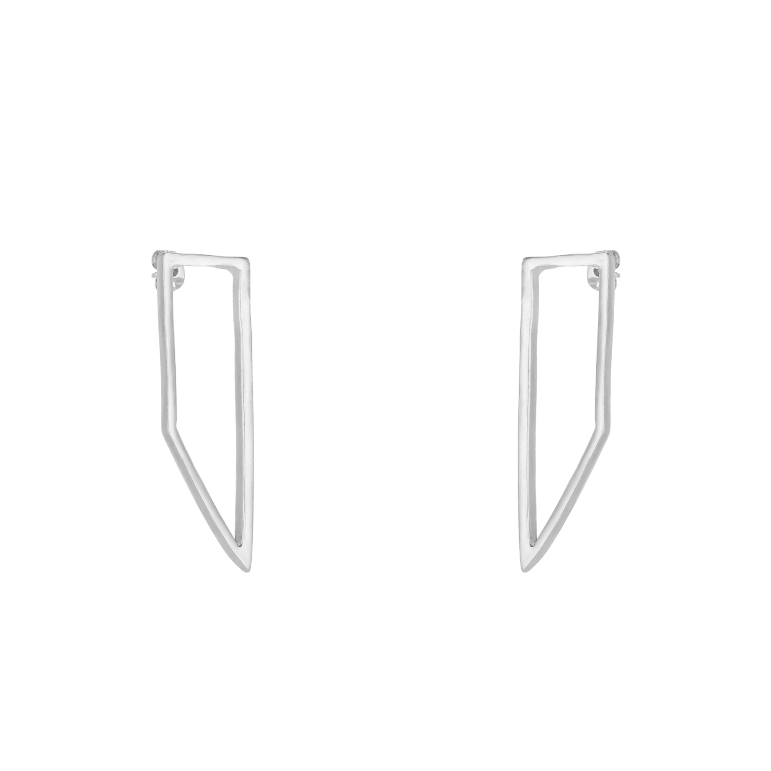 Mejoma Women's Geometric Oasis Drop Silver Earrings