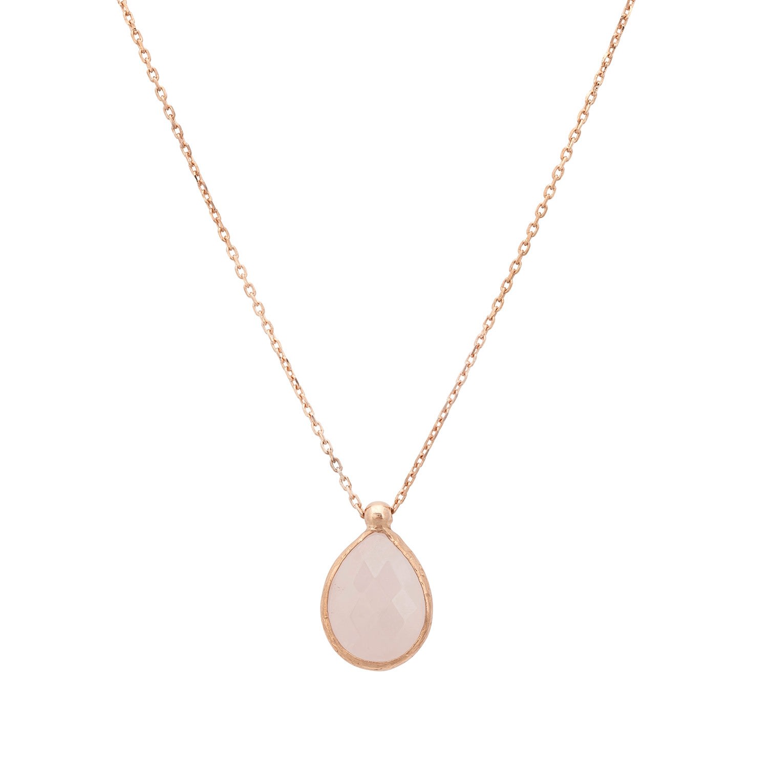 Women’s Pink / Purple / Rose Gold Petite Drop Necklace Rosegold Rose Quartz Latelita