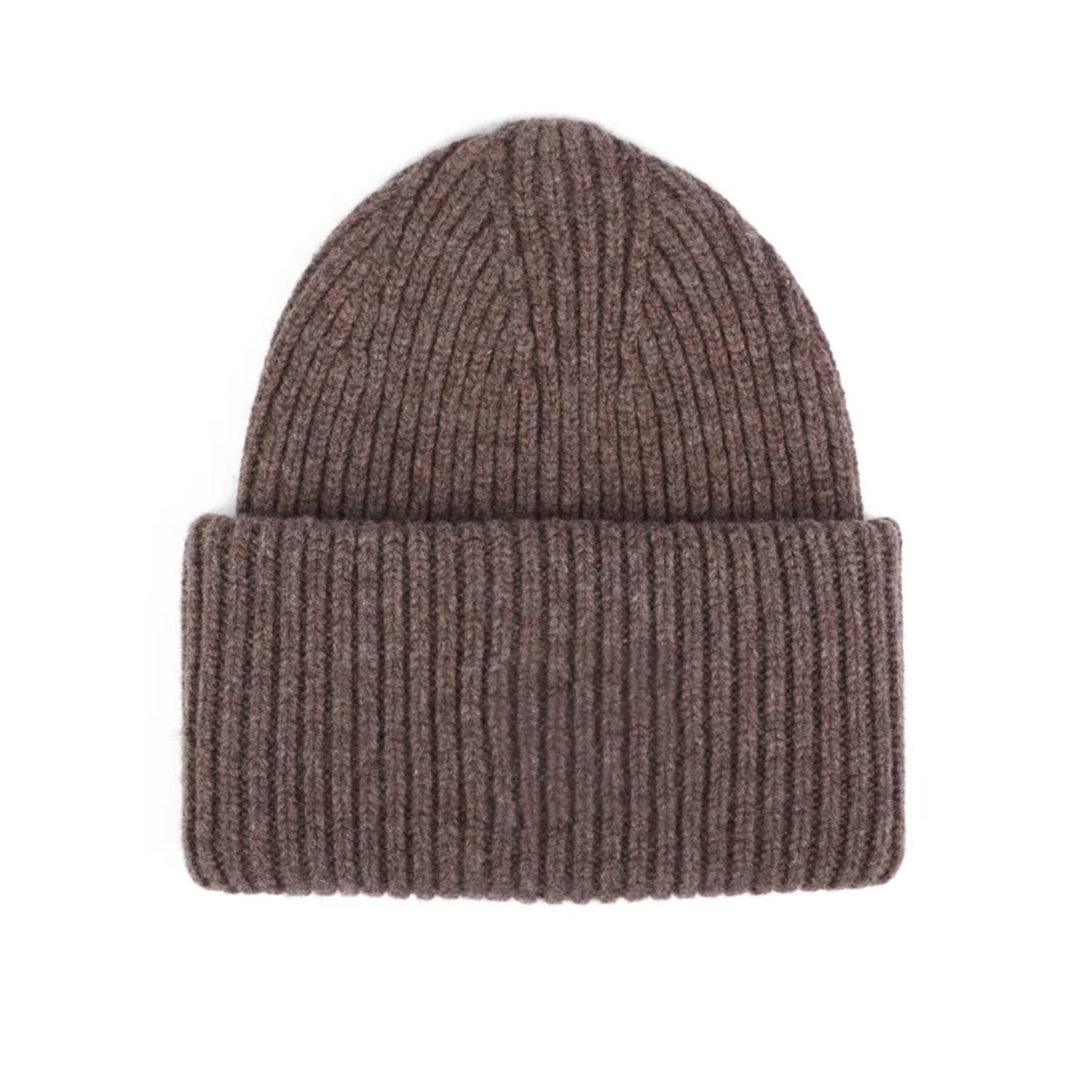 Lilly Loves Women's Brown Double Cuff Beanie Hat