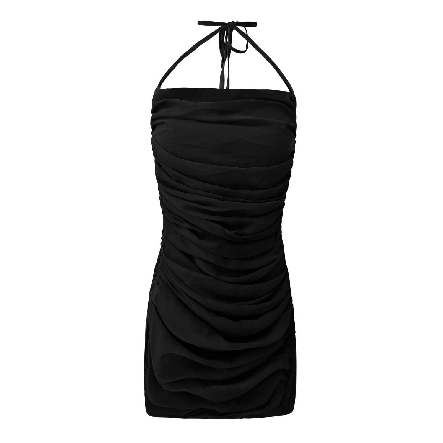 Ow Collection Women's Sandy Chiffon Tie Top - Black In Black