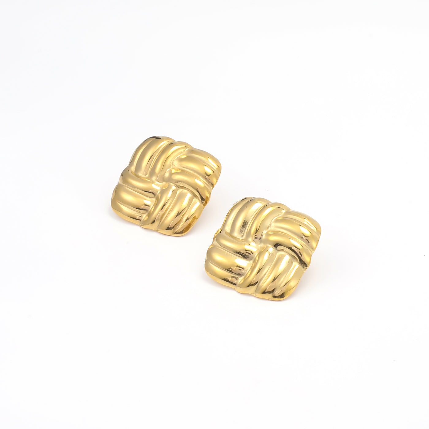 TIMI OF SWEDEN WOMEN'S GOLD HILDE - KNOT STUD EARRINGS STAINLESS STEEL