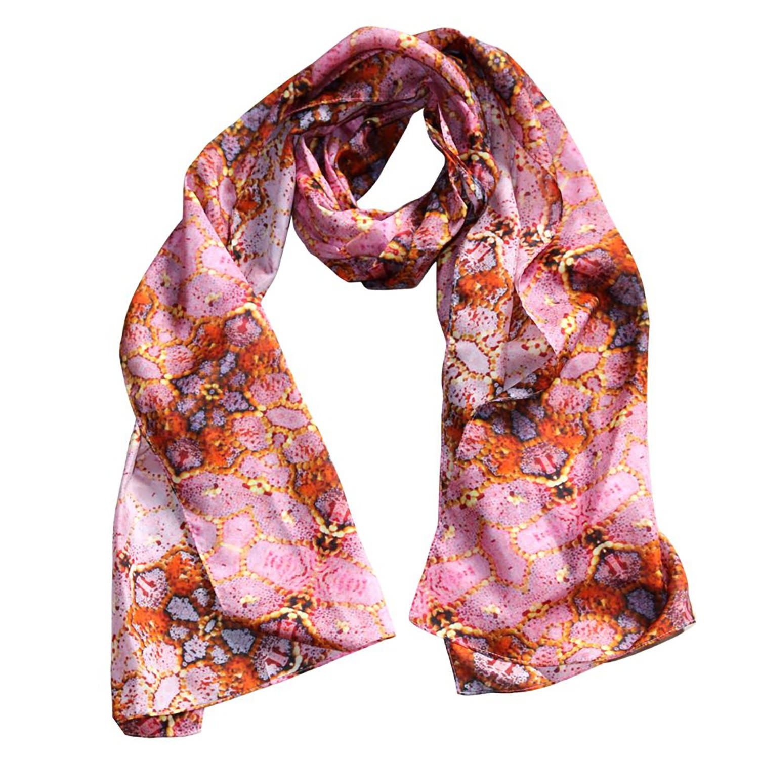 Benni Marine Designs Women's Pink / Purple Silk Scarf - In The Pink In Pink/purple