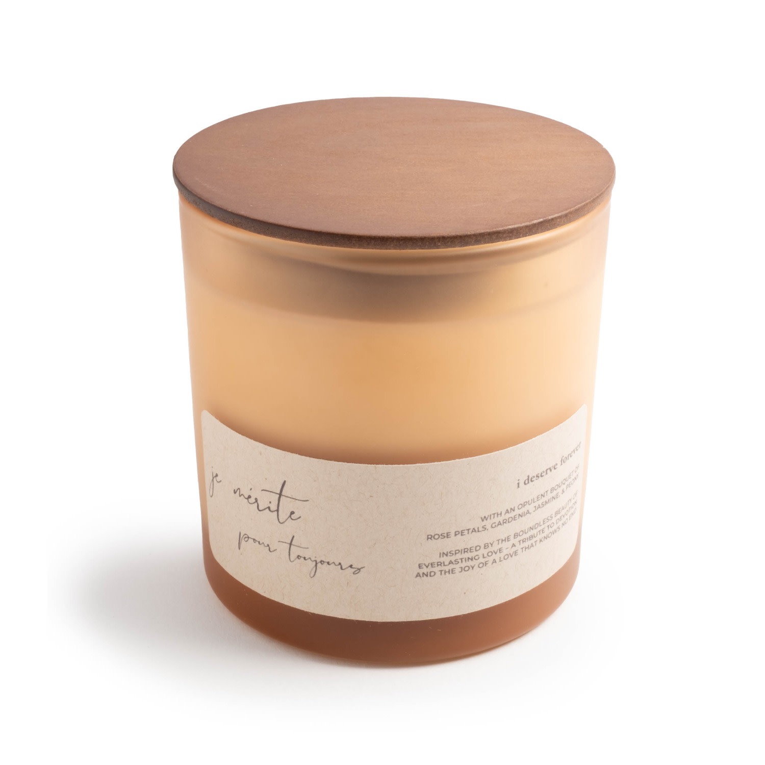 Je Mérite (i Deserve) White Je Mérite Pour Toujours, I Deserve Forever Affirmation Candle