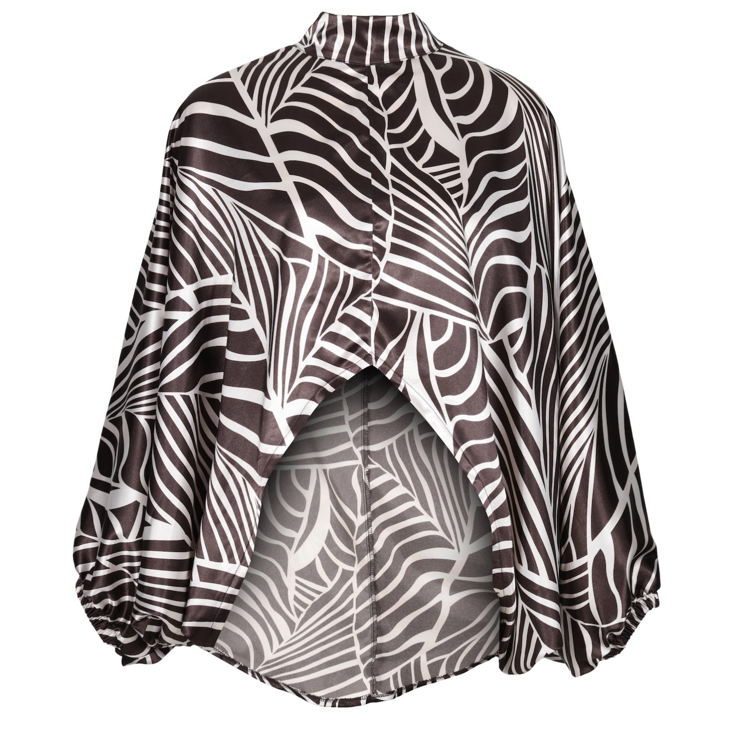 Women’s Brown & Cream Palm Leaves Tunic Extra Large Lioness by Tf