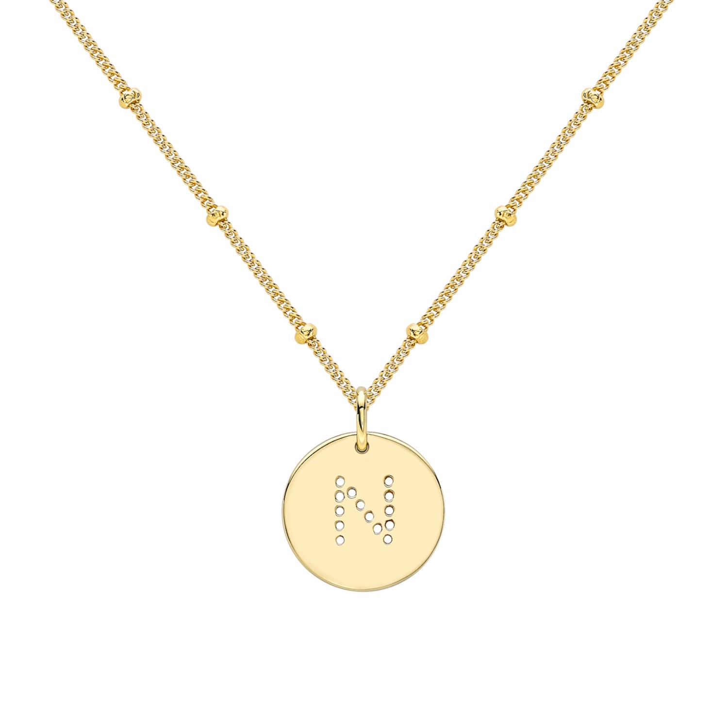 Women’s Gold Alphabet N Necklace Neola Design