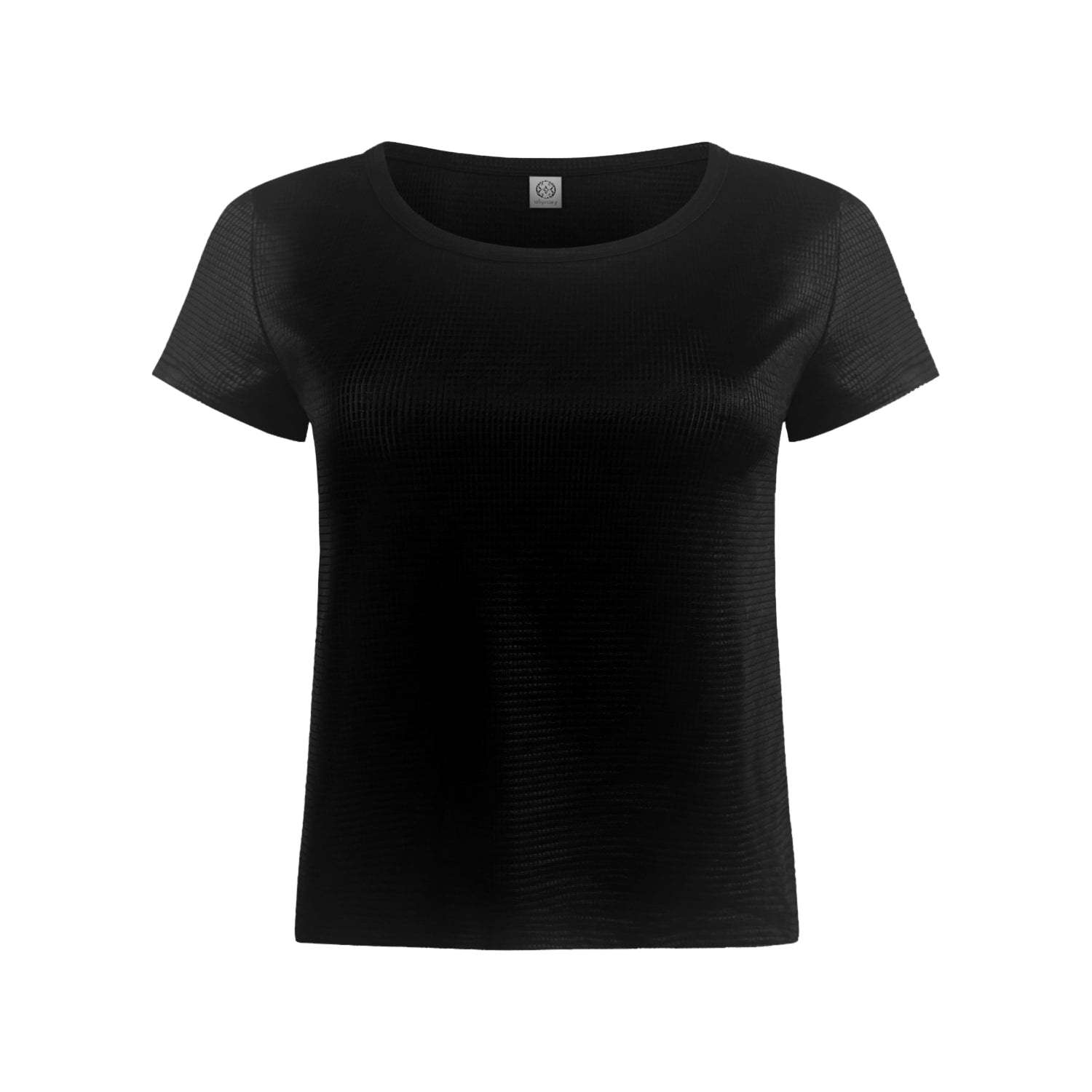 Why Mary Women's Rhea Metallic Knit T-shirt In Black In Black