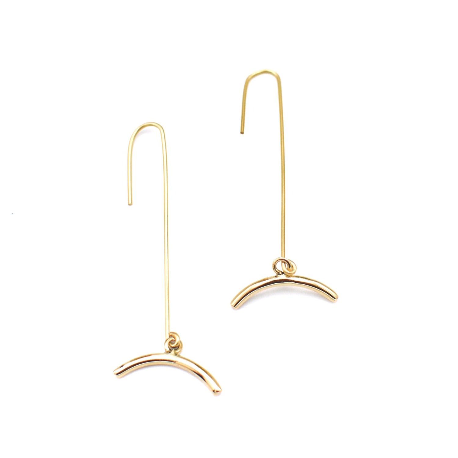 Lala Salama Women's Gold Crescent Drop Earrings In Gold