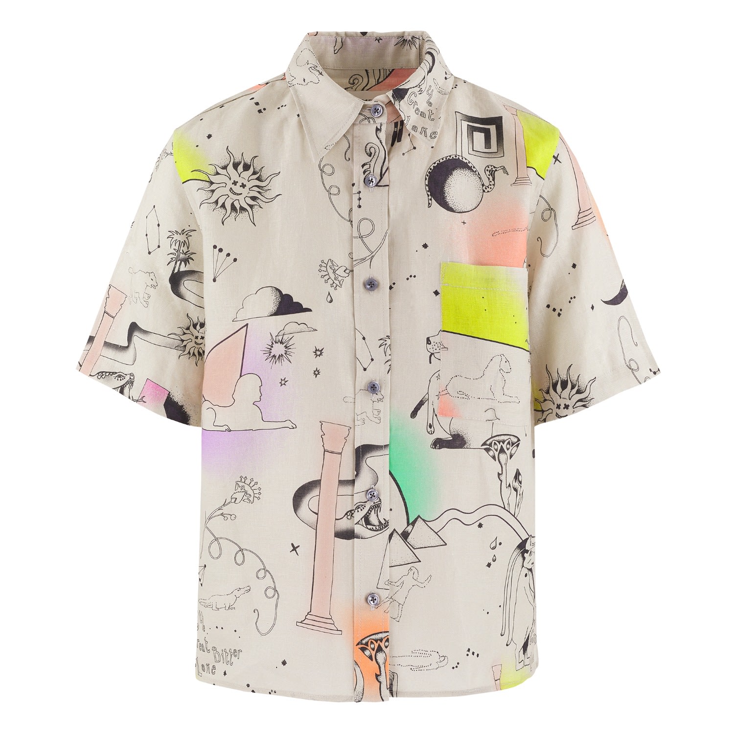 Women’s Neutrals Eugene Shirt In Celestial Cartoons Large Klements