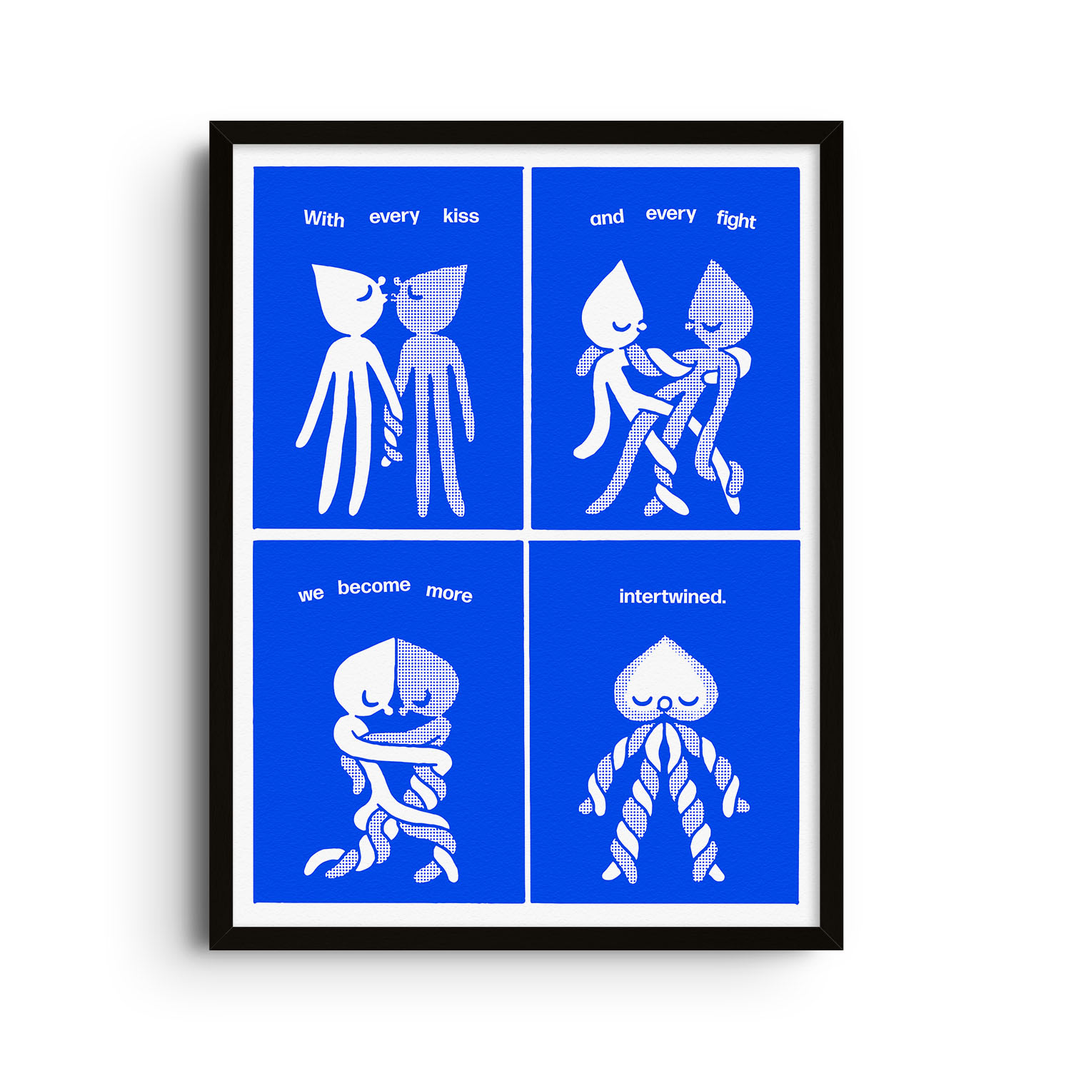 East Side Studio London Blue Intertwined - Giclee Fine Art Print - Small In Blue