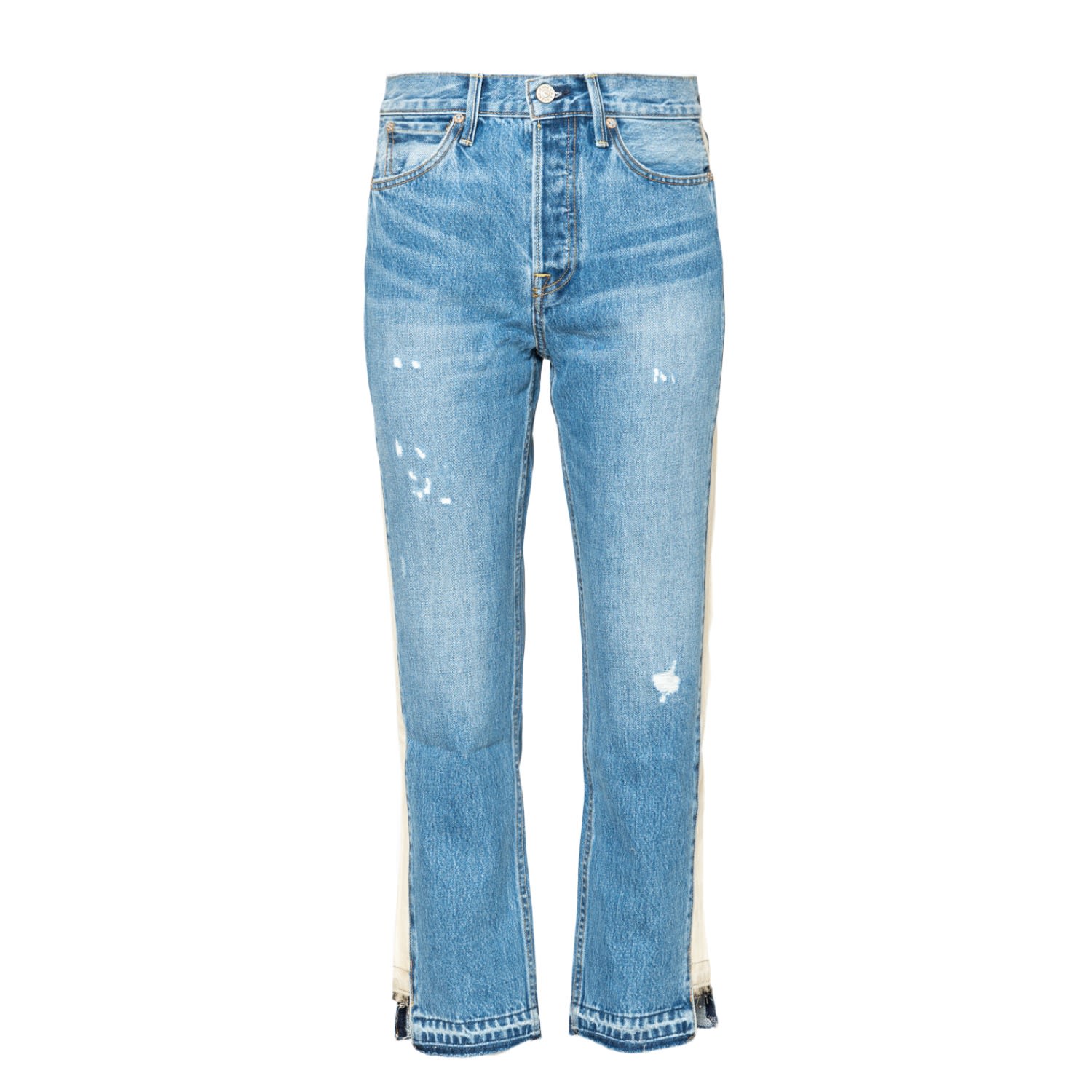 Noend Denim - Claude High Rise Straight Crop Jeans In Route