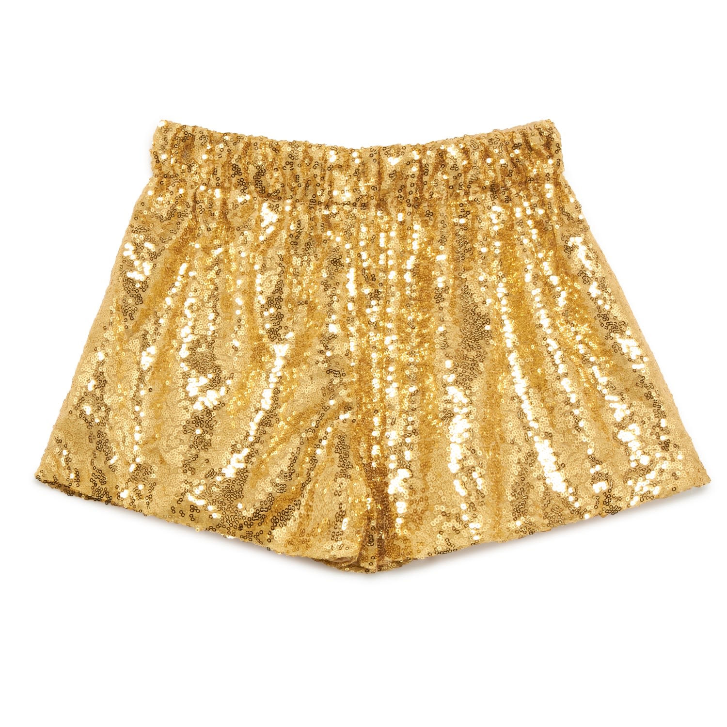 Gold Raya Sequin Shorts Medium La Fix