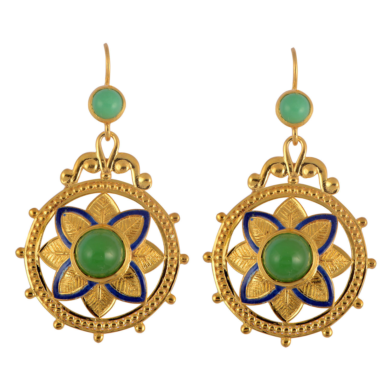 Women’s Green Bali Chrysoprase Dangle Earrings Emma Chapman Jewels