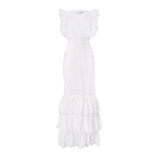 next white broderie dress