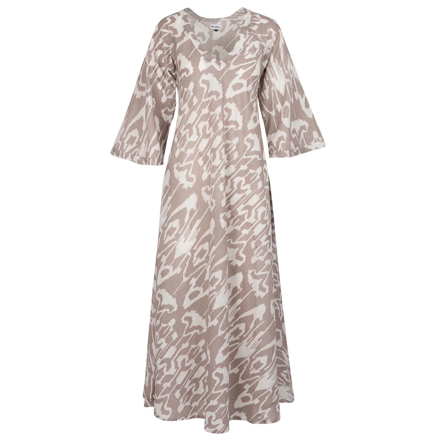 At Last... Women's Anna Cotton Dress- Grey In Grey