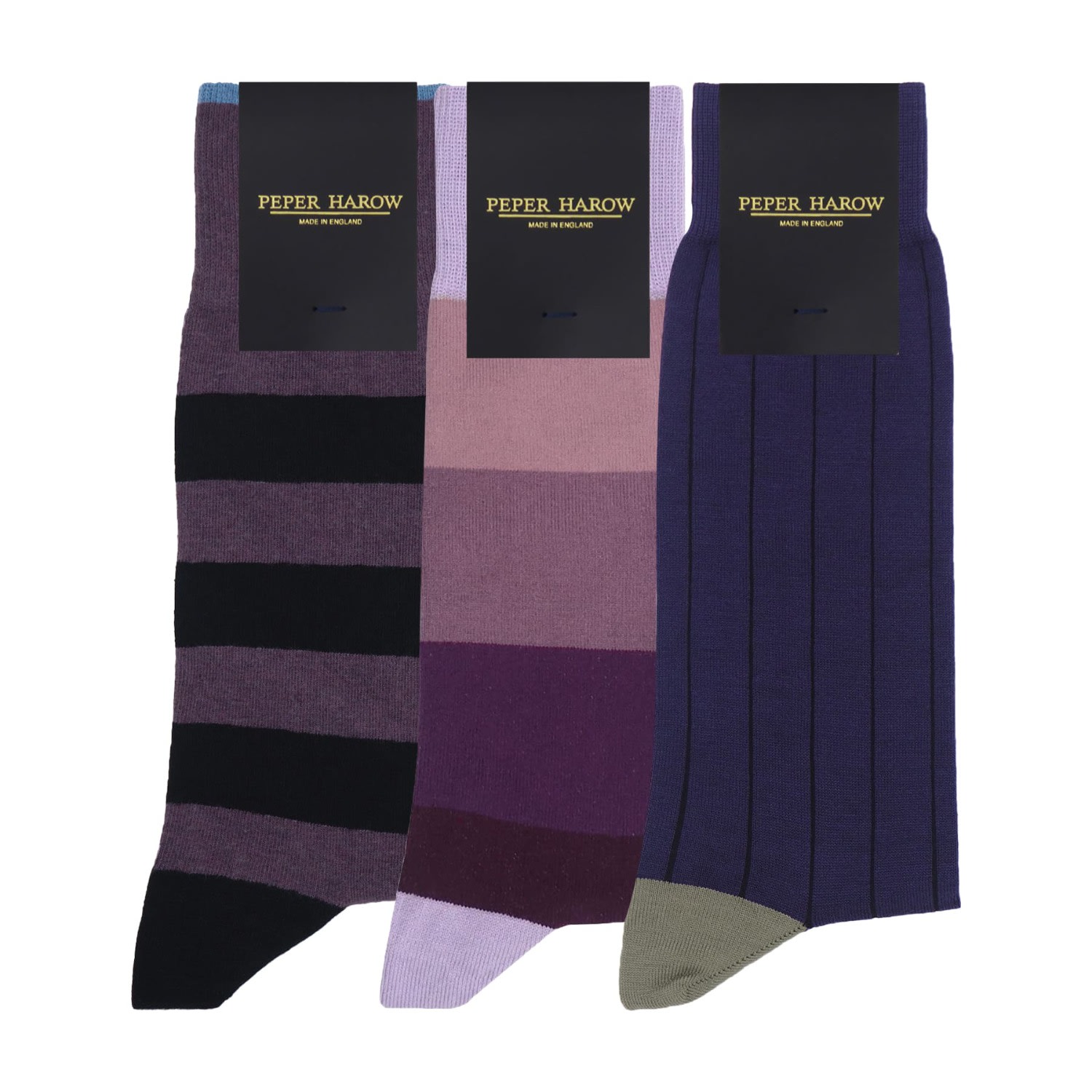 Peper Harow - Made In England Men's Pink / Purple Men's Socks Bundle - Purple In Pink/purple