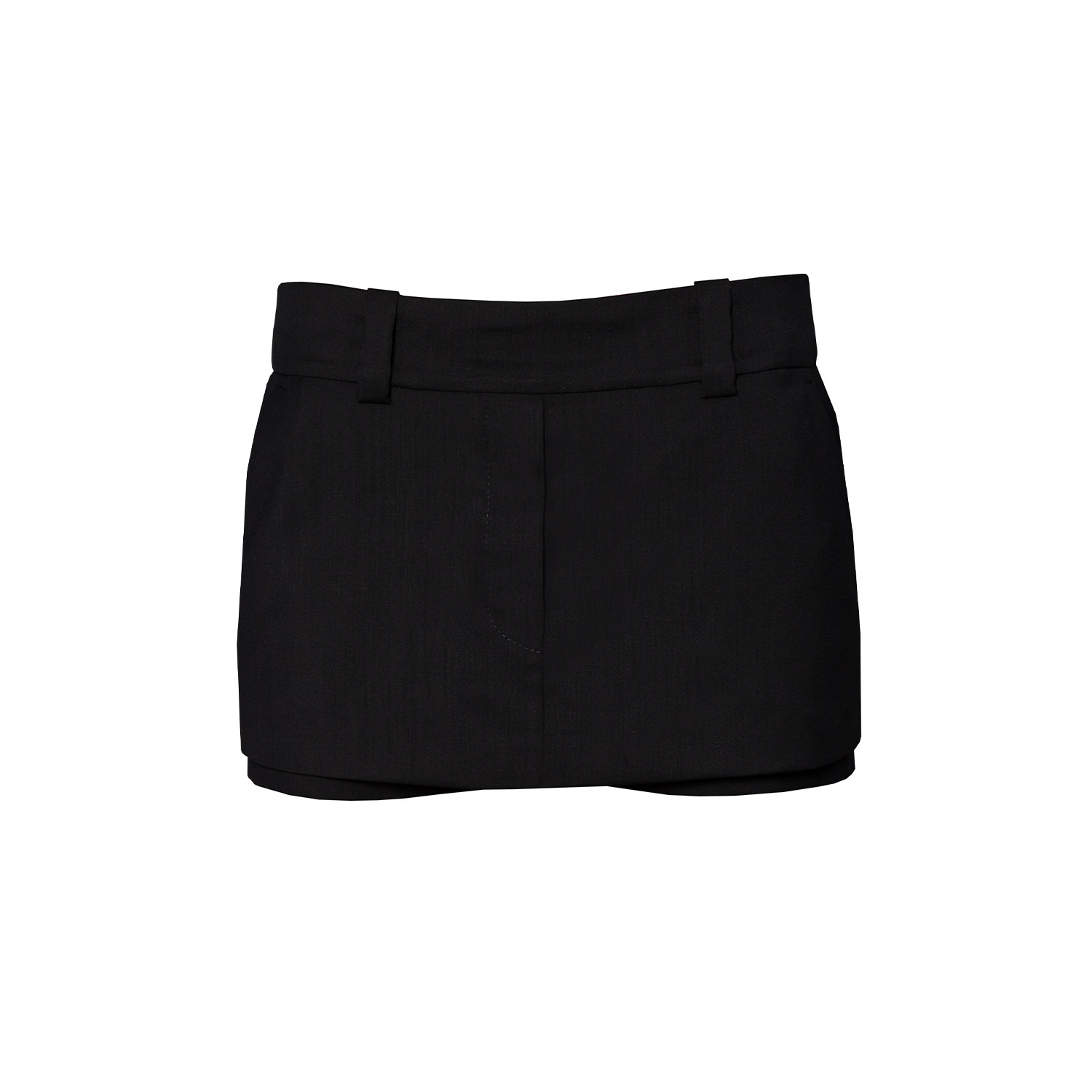 Vestiaire D'un Oiseau Libre Women's Black Wool Skort In Black