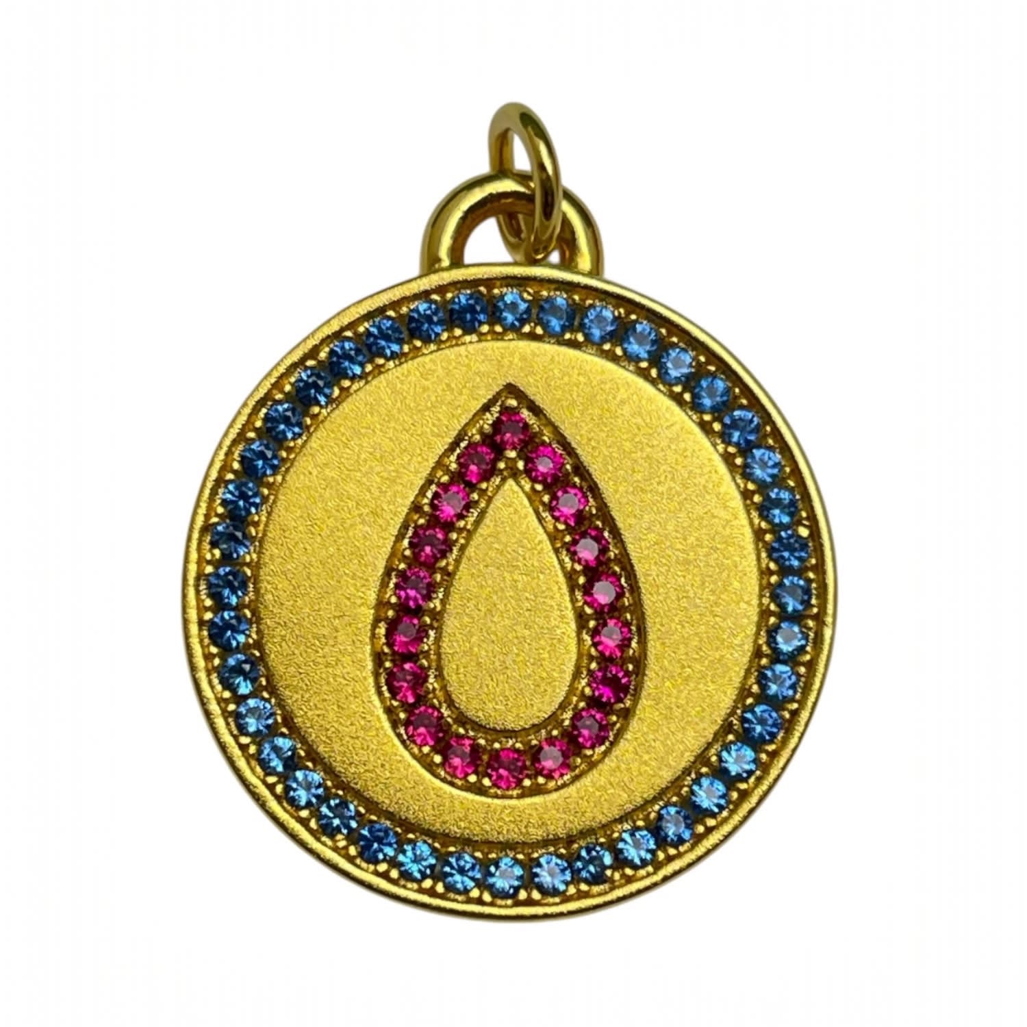 Dorota Lasak Women's Gold / Pink / Blue Sweet Blood - Gold Vermeil Charm