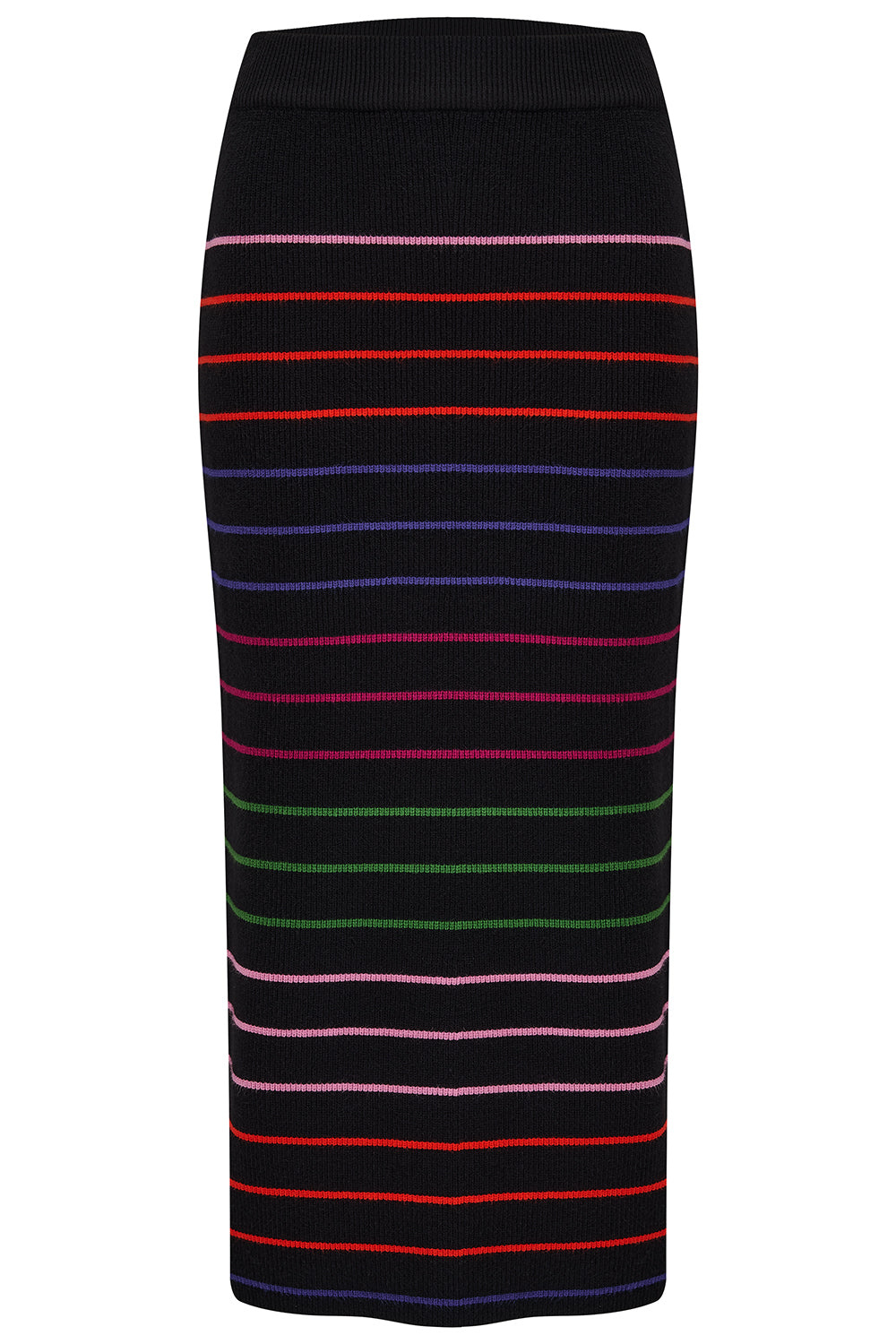 Sugarhill Brighton Women's Blanche Knit Skirt Black, Triple Stripe In Black