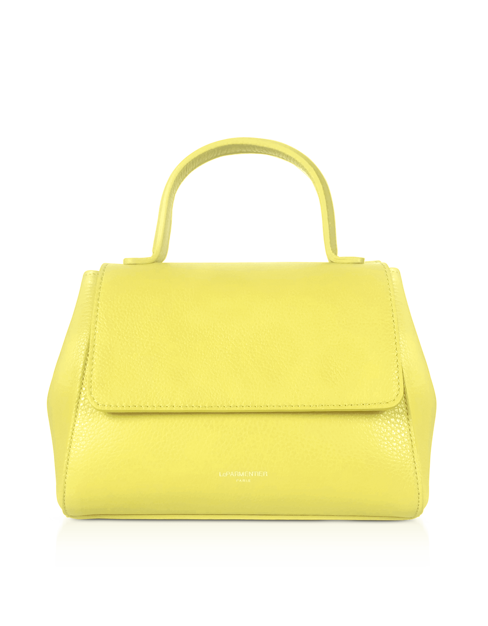 Le Parmentier Ladyfinger Top Handle Ladybag W/strap - Yellow In Yellow