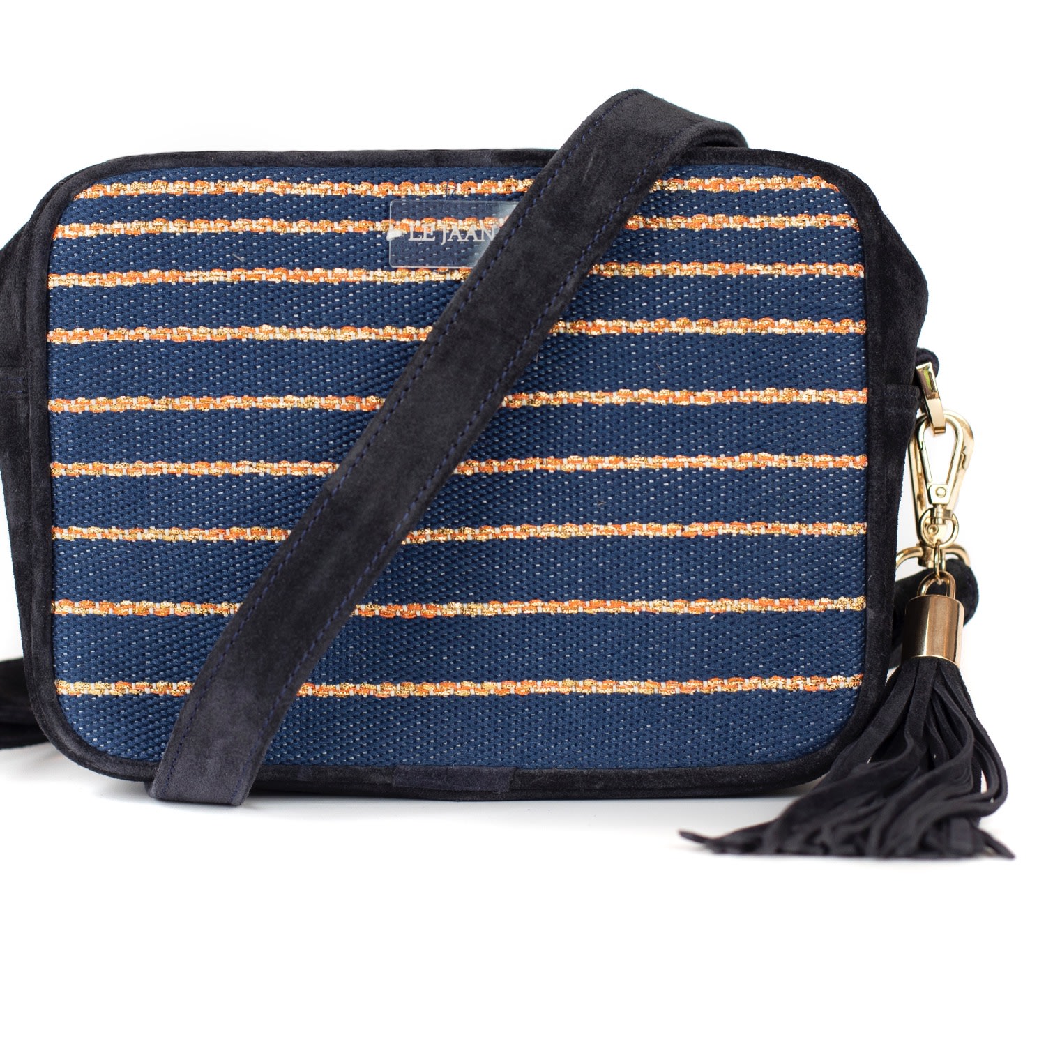 Women’s Blue & Gold Camera Bag Le Jaana