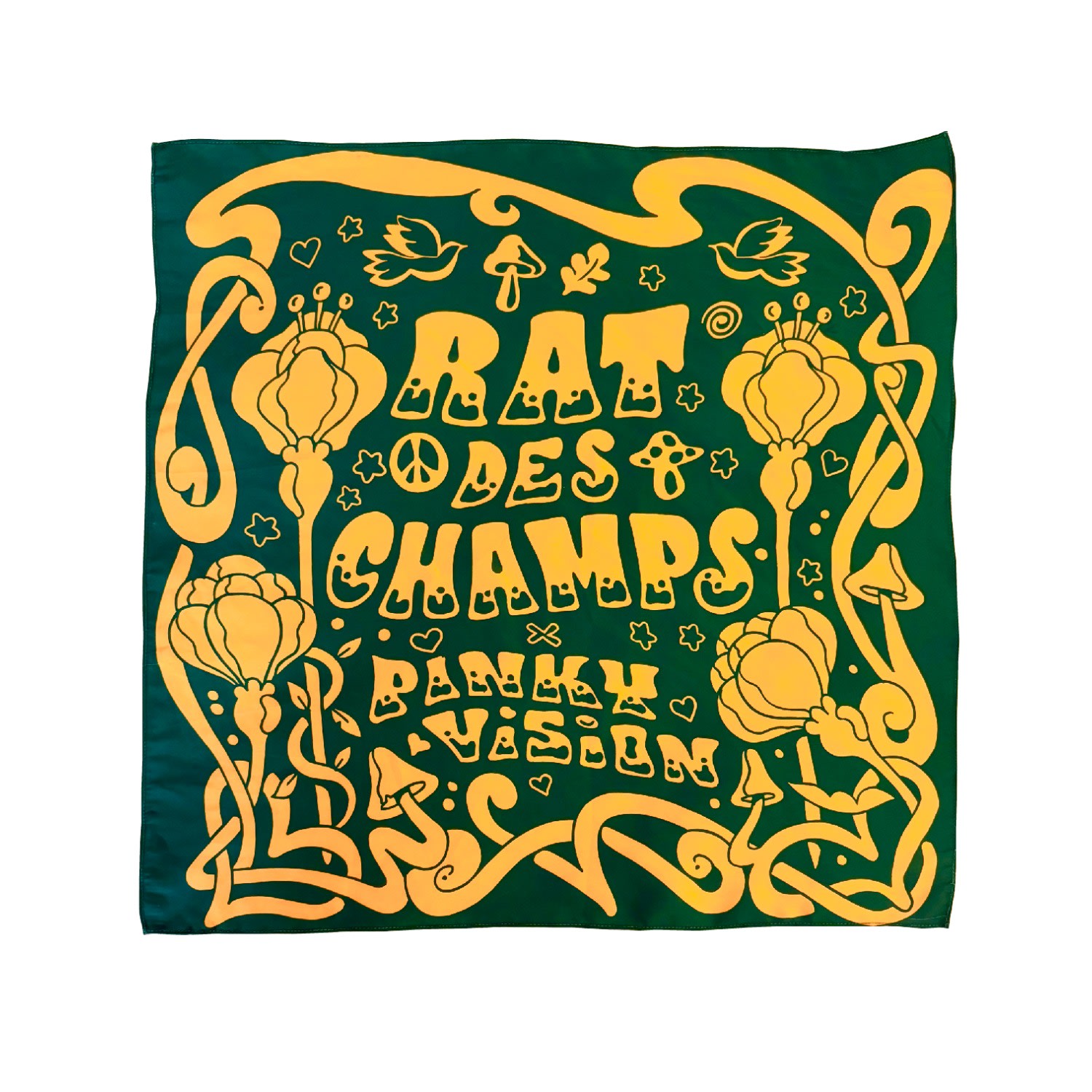 Rat Des Champs Women's Green / Yellow  X Pinky Vision Scarf Forest In Yellow