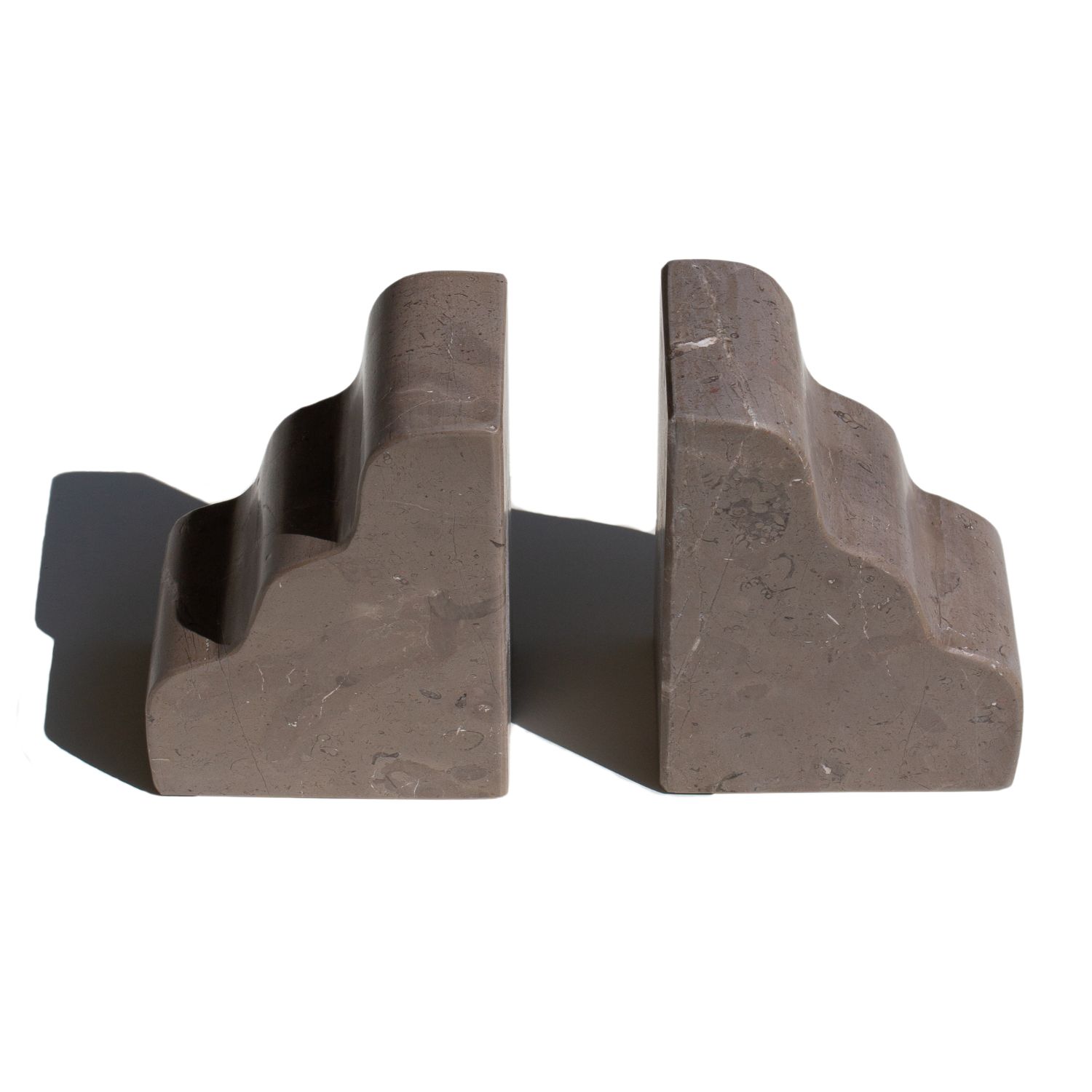 The Parmatile Shop Brown / Neutrals St. Laurent Cloud Marble Bookend