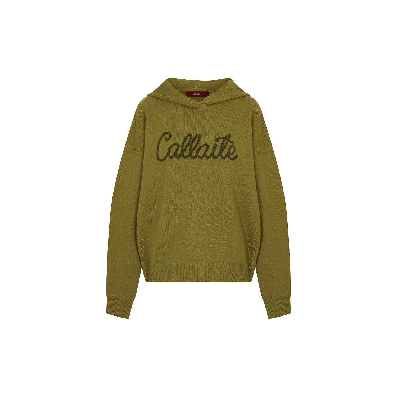 Callaite Women's Green Cashmere Stella Hoodie - Olive