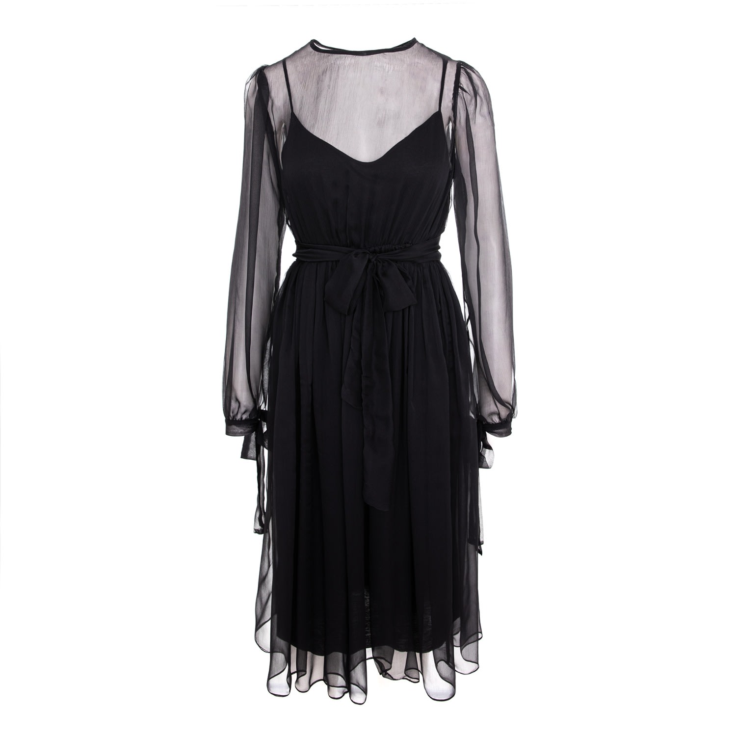 Women’s Solena Black Midi Silk Dress Small Framboise