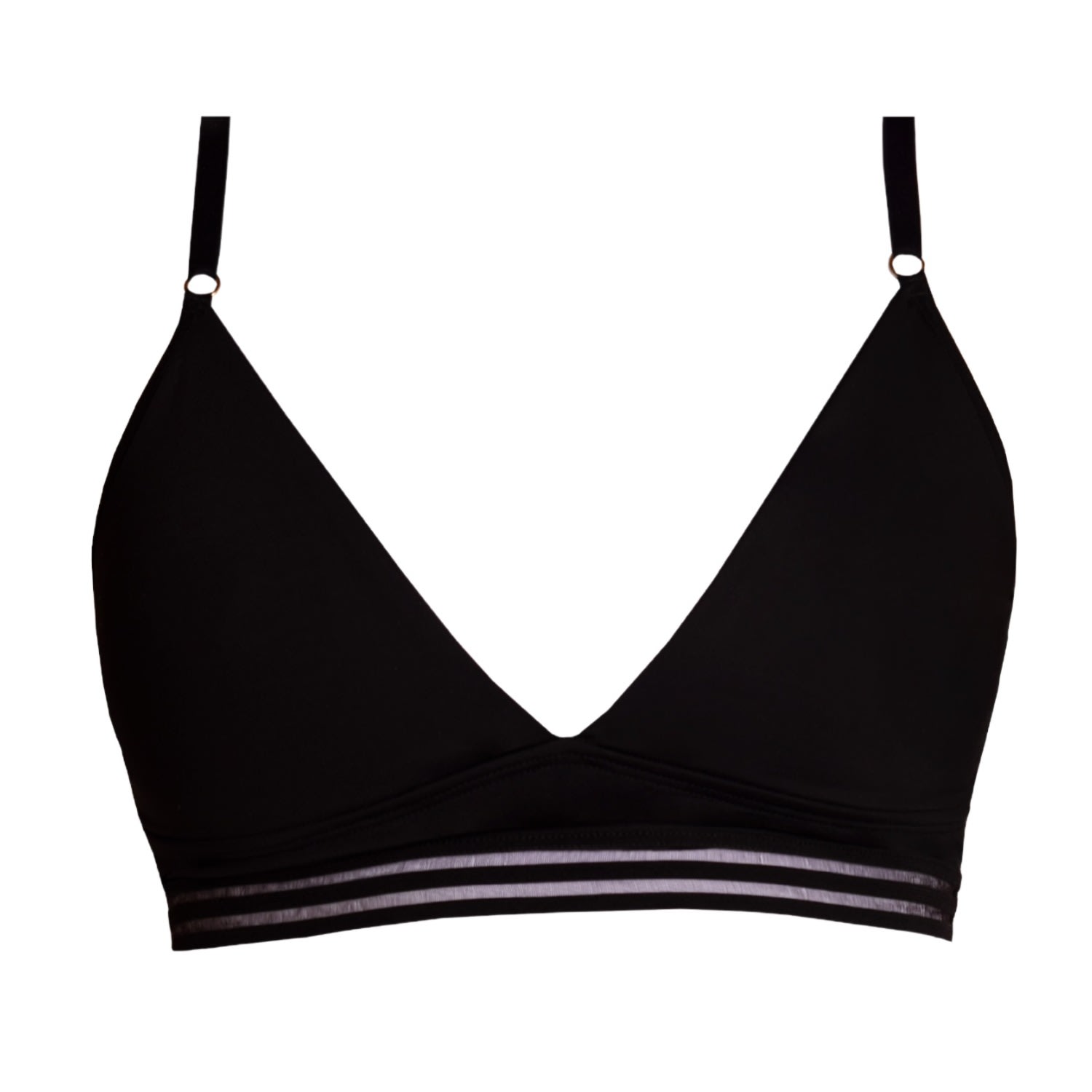 Zelf Intimates Women's Aura Black Bralette Bra Recycled In Black