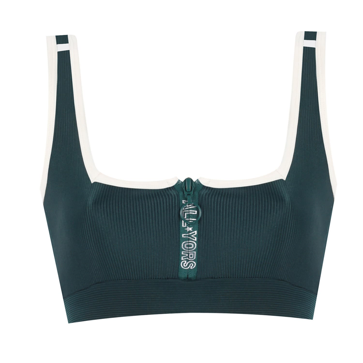 Allyors - Zipper - Bikini Top - Green, Yorstruly