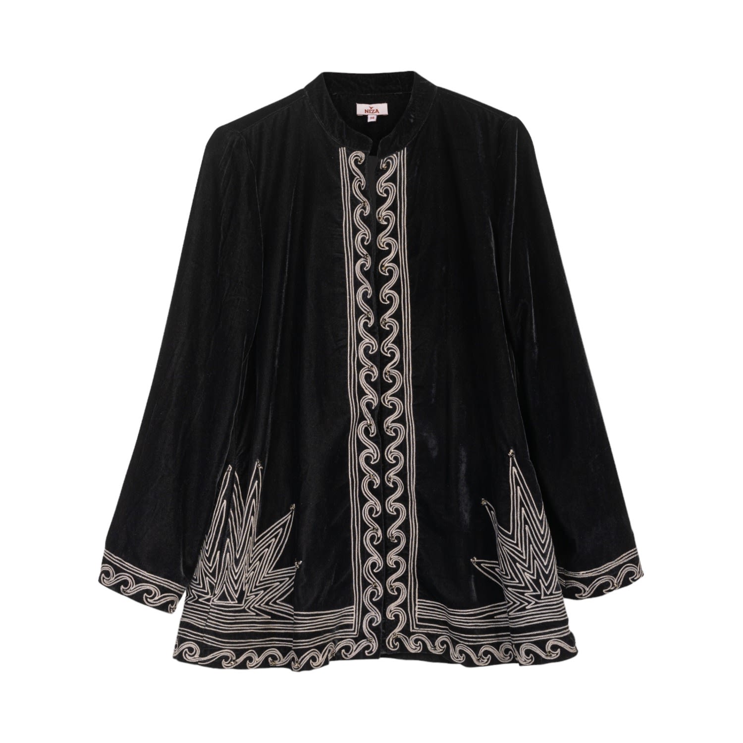 Niza Women's Black Bruna Mao Collar Jacket In Black