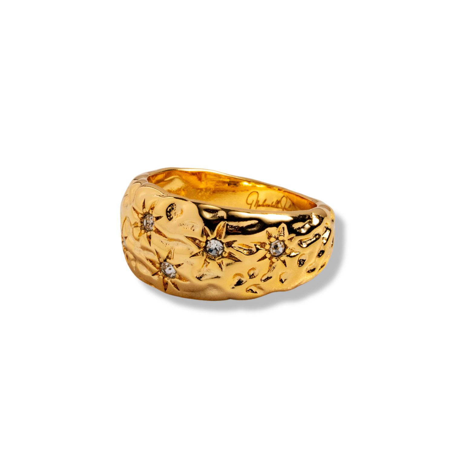 Mademoiselle Jules Women's Gold Heartbeat Ring