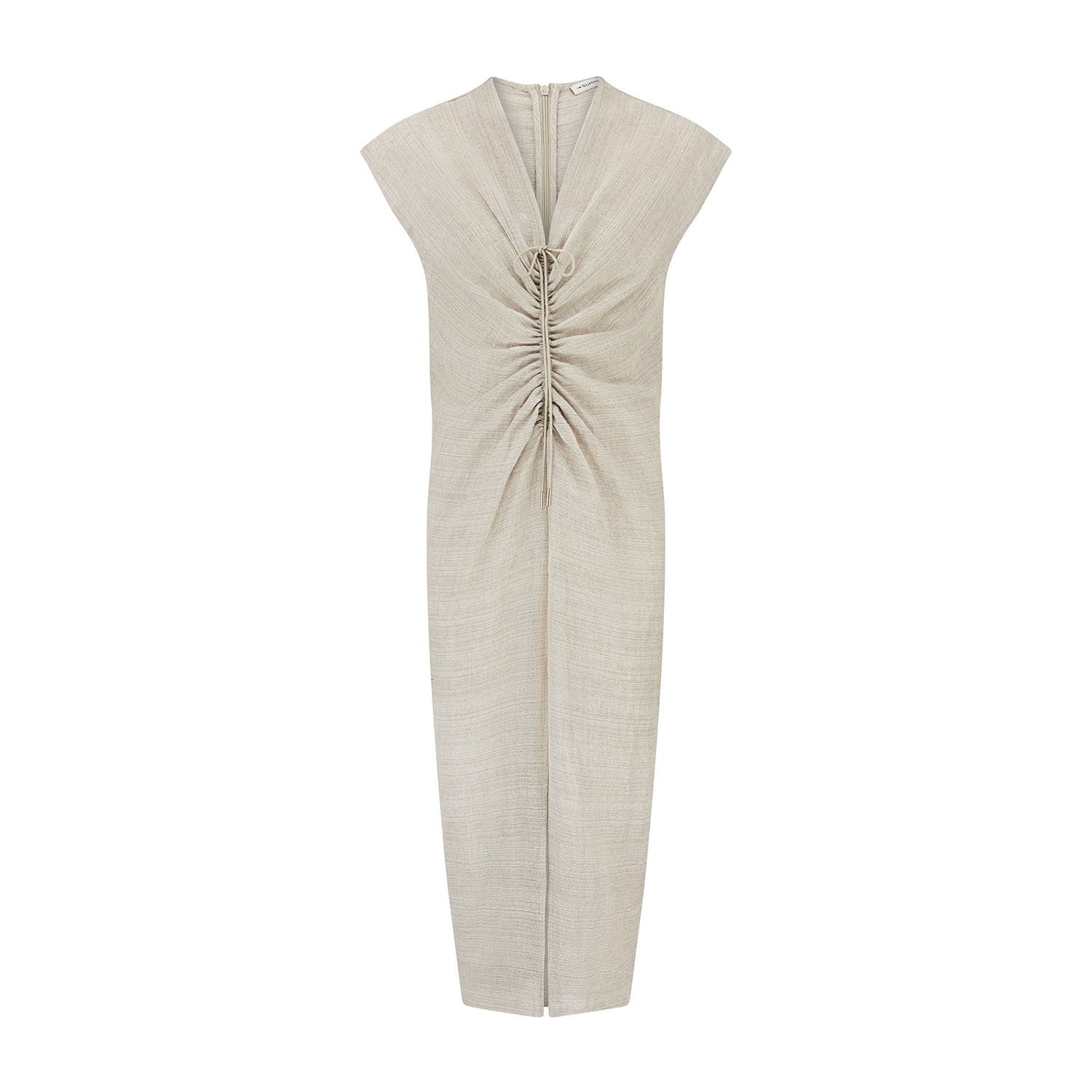The Summer Edit Women's Neutrals Remi Luxe Linen Drawstring Dress - Natural In Black