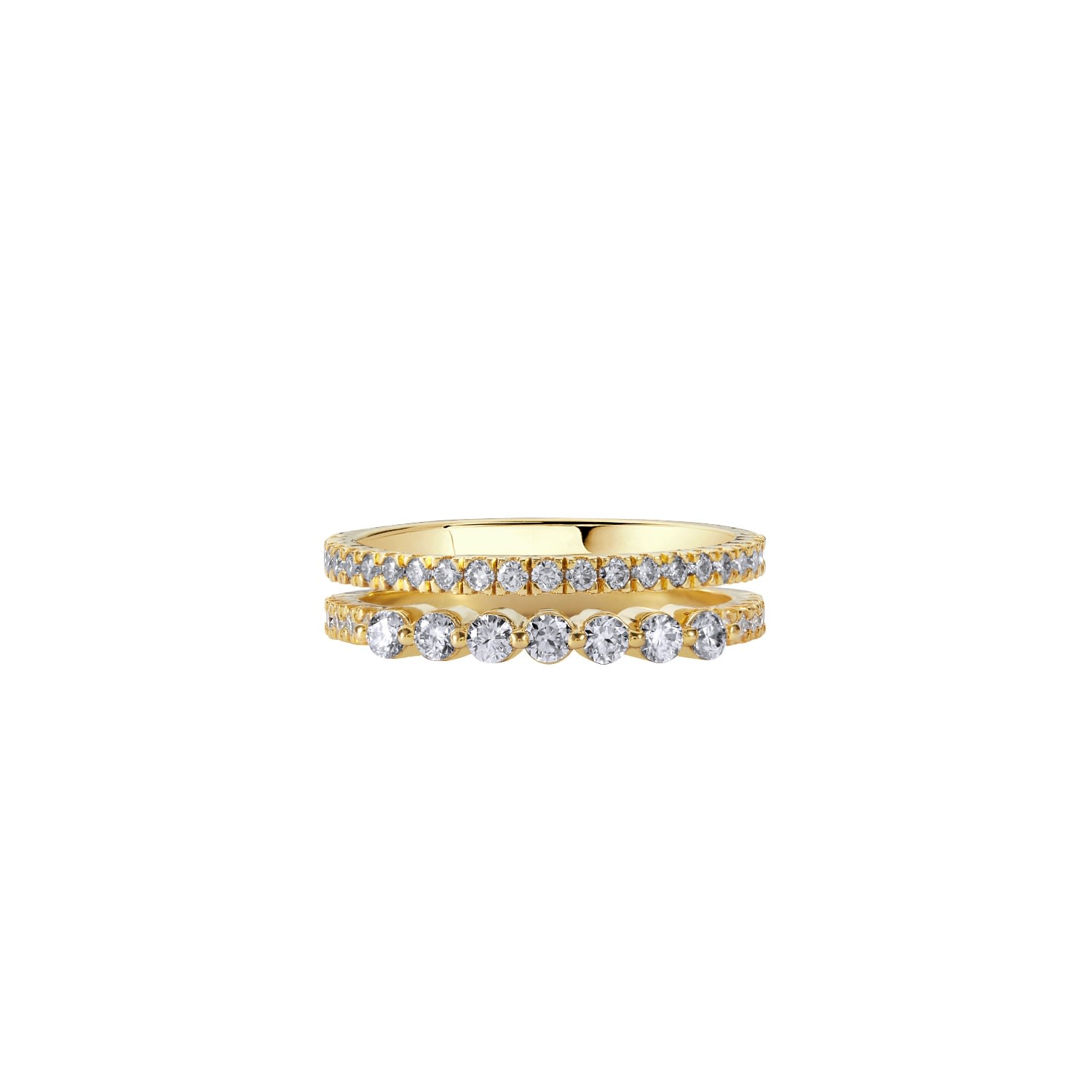 Bloomtine | Earth Angel Hq Women's Illuminess™ Gold Vermeil Moissanite Combi Ring In Gold