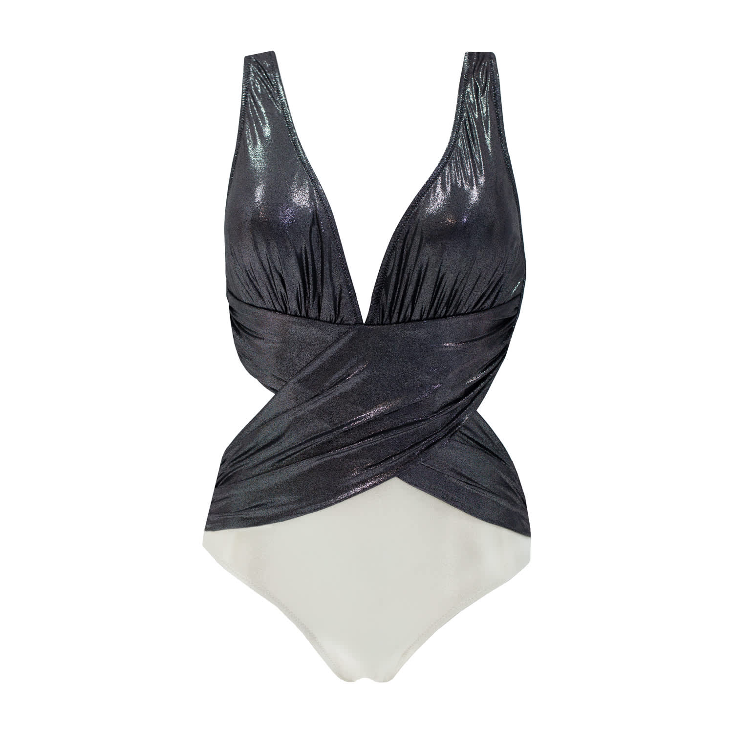 ◆Since Then◆ Shimmer Black Dye One Piece Set One-piece black swimsuit with 4G glitter logo brand GUESS