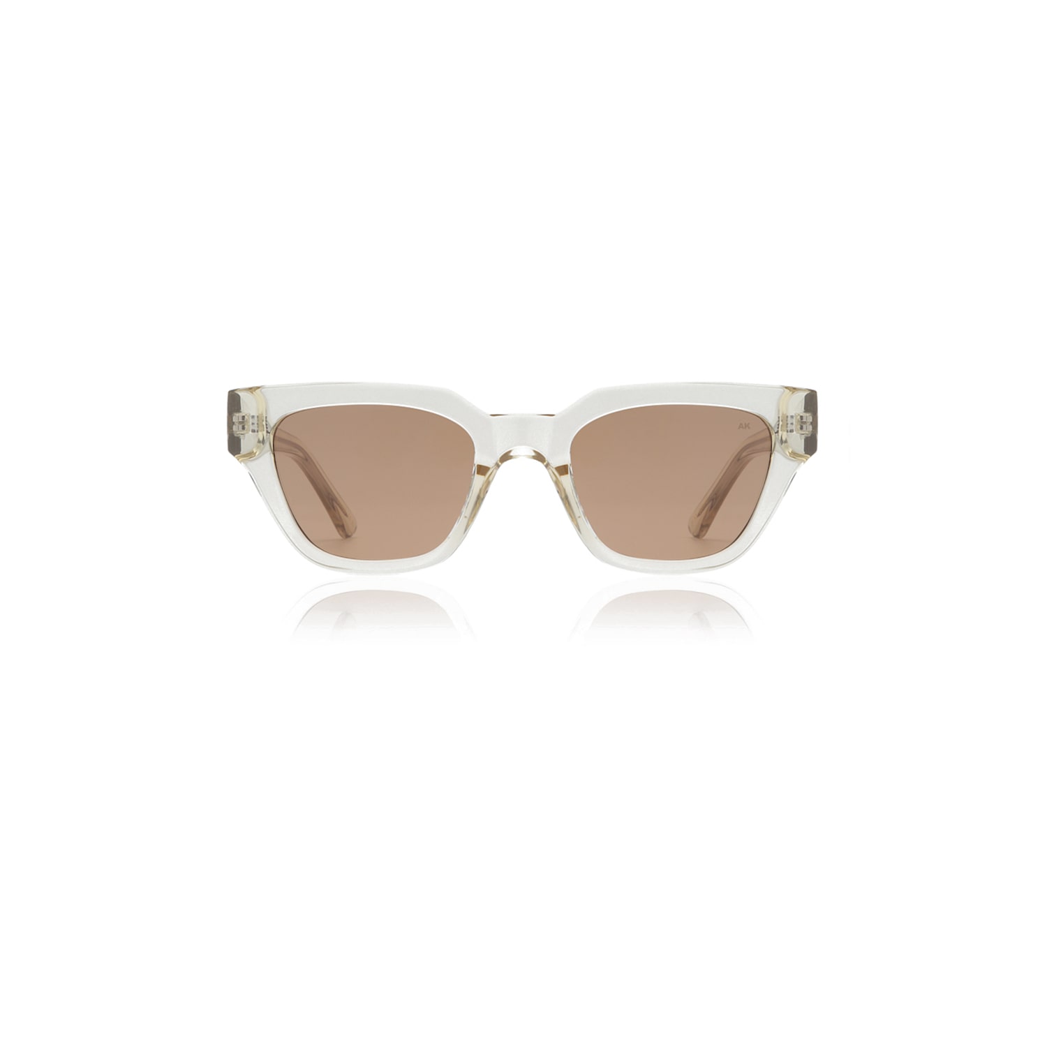 A. Kjærbede Women's Yellow / Orange / White Kaws Sunglasses Ecru Transparent