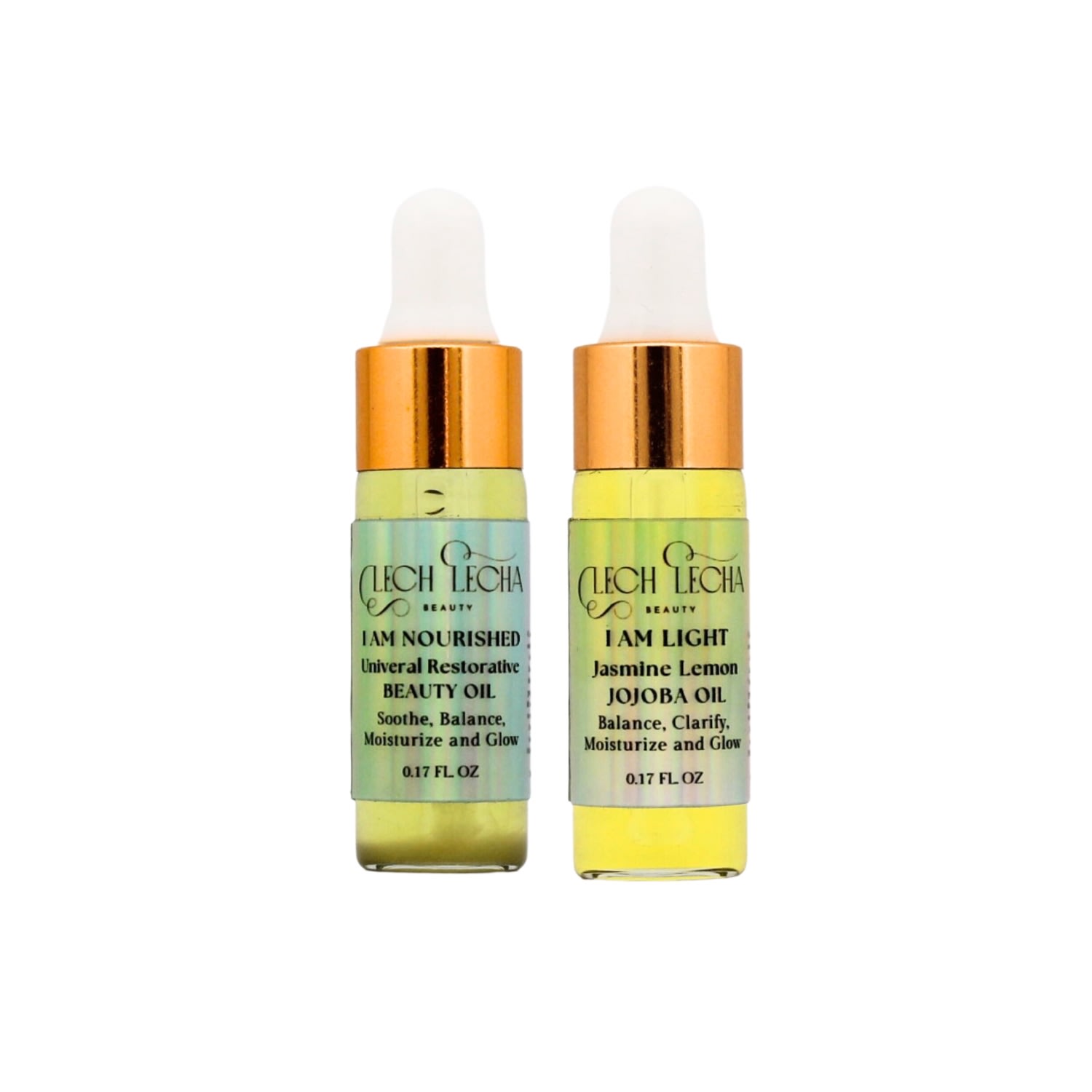 Green / Yellow / Orange Natural Beauty Oil Mini Travel Duo Lech Lecha Beauty