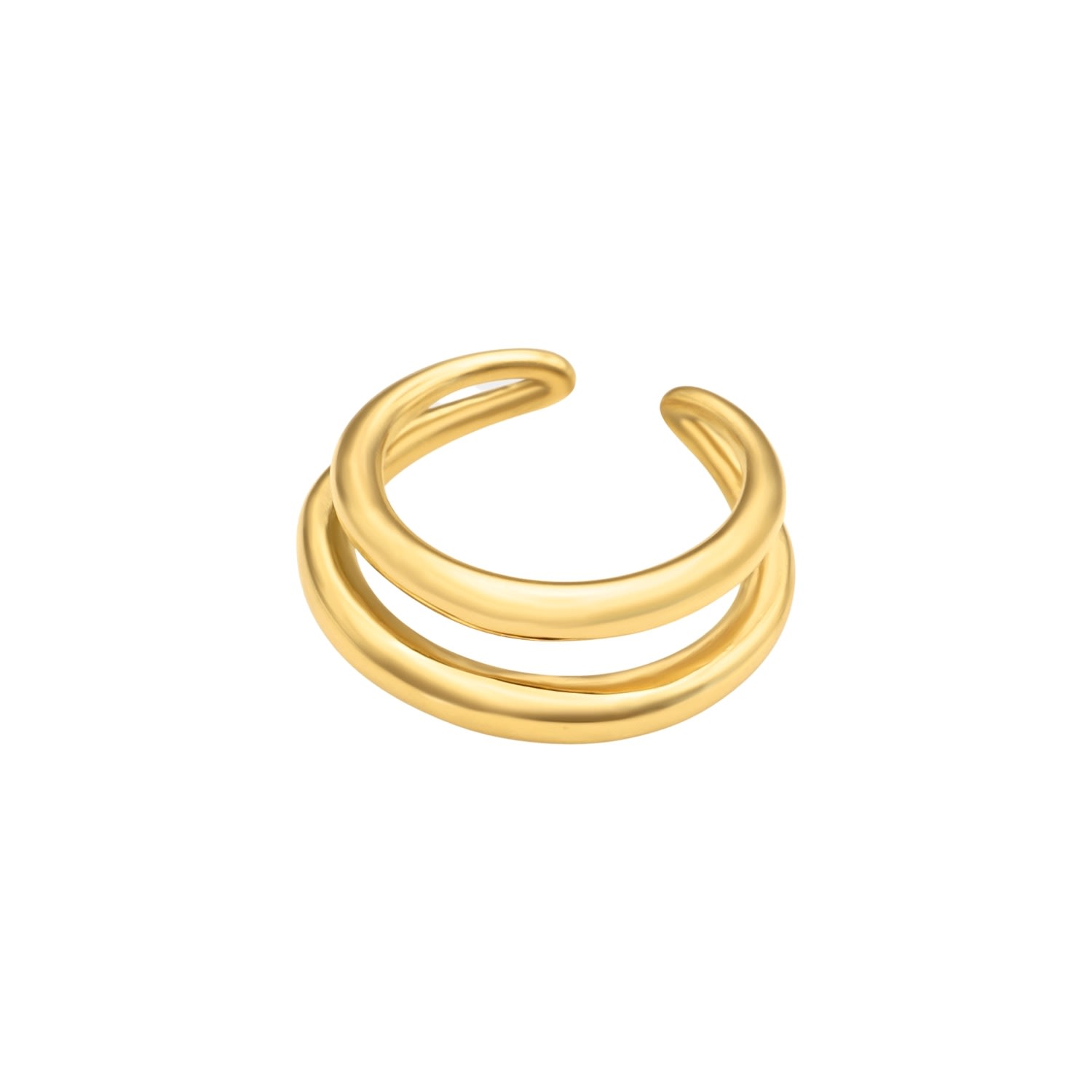 Women’s AndrÃ©e - 18K Gold Plated Double Band Ring La CÃ´te Club