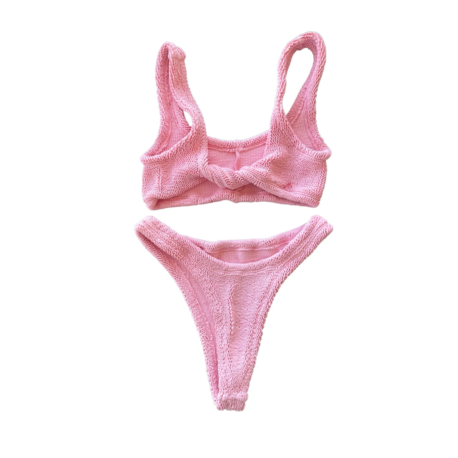 Veroni Swim Women's Pink / Purple The Paloma Crinkle Bikini Set